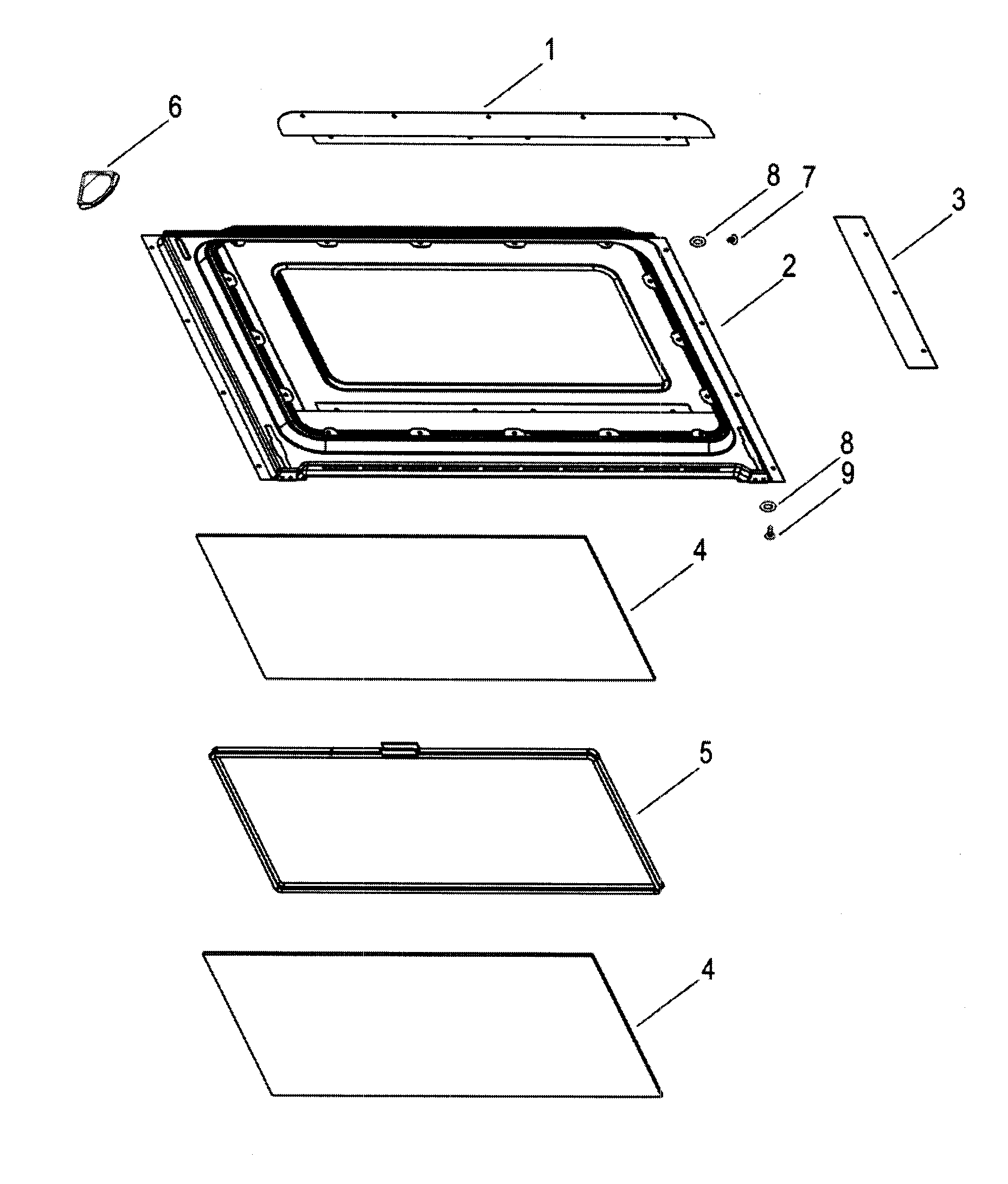 DCS WOU230SS-88493A door inner diagram