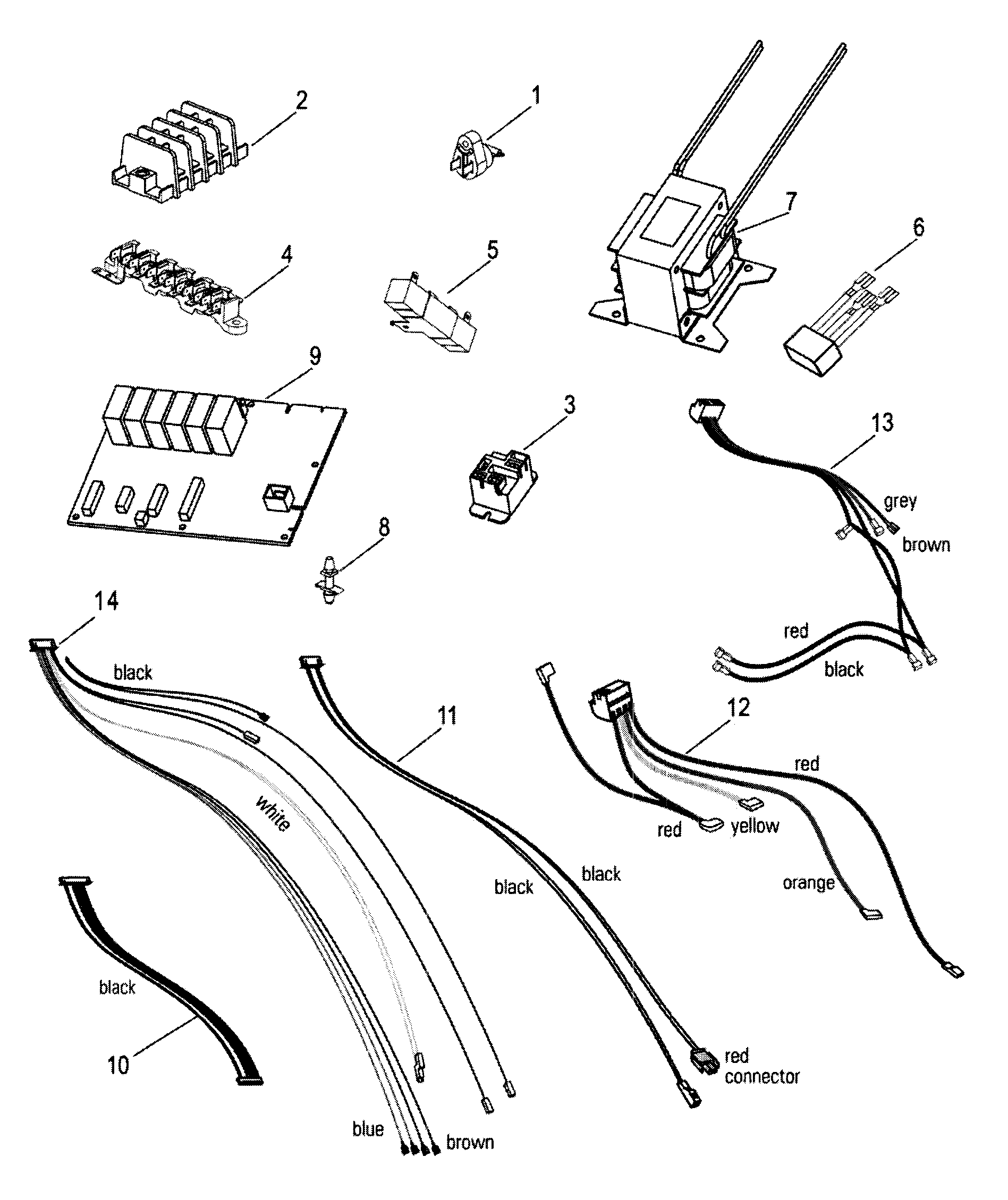 DCS WOU230SS-88493A electronics assy diagram