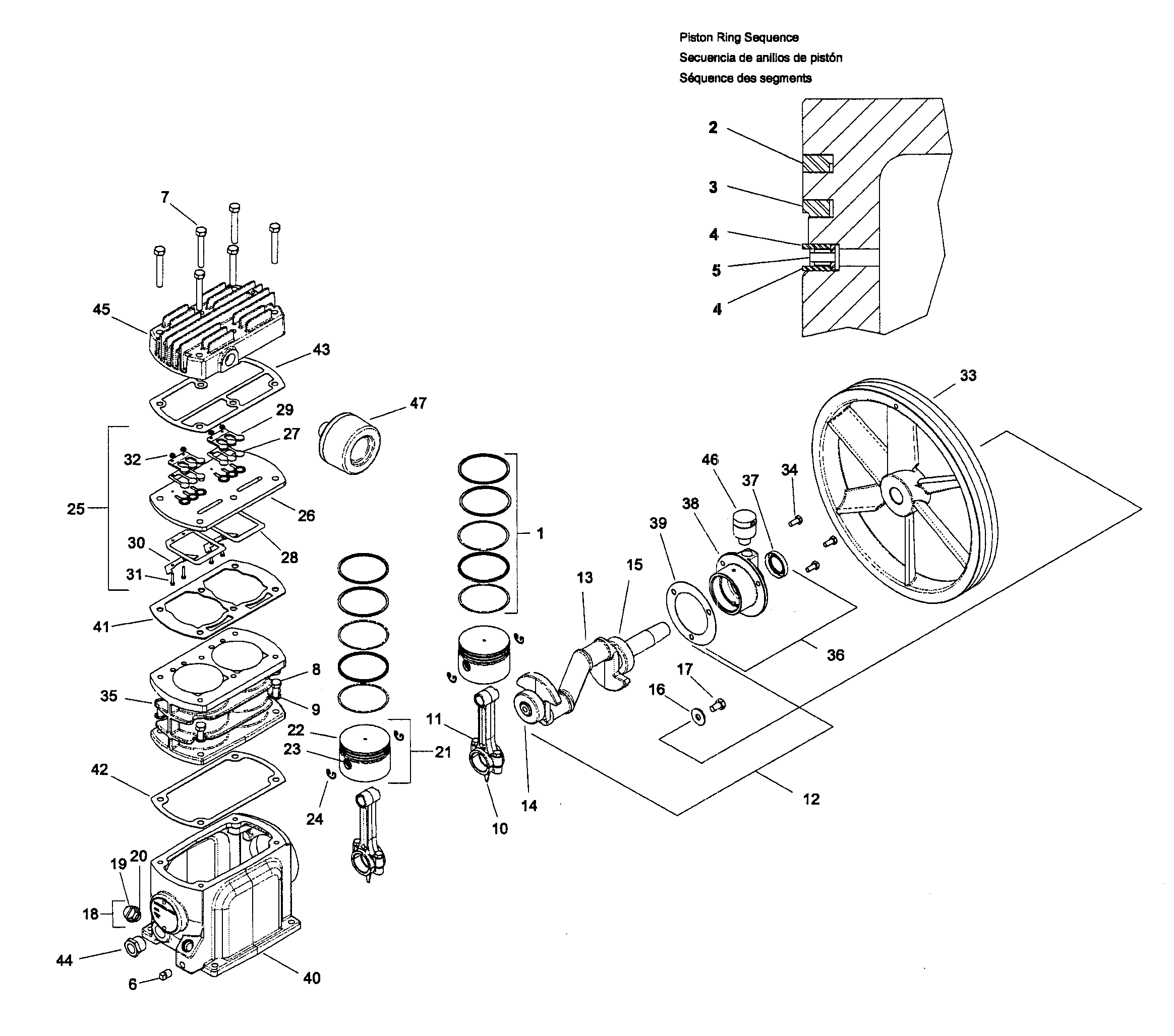 Ingersoll Rand SS3J5.5GH-WB pump assy diagram