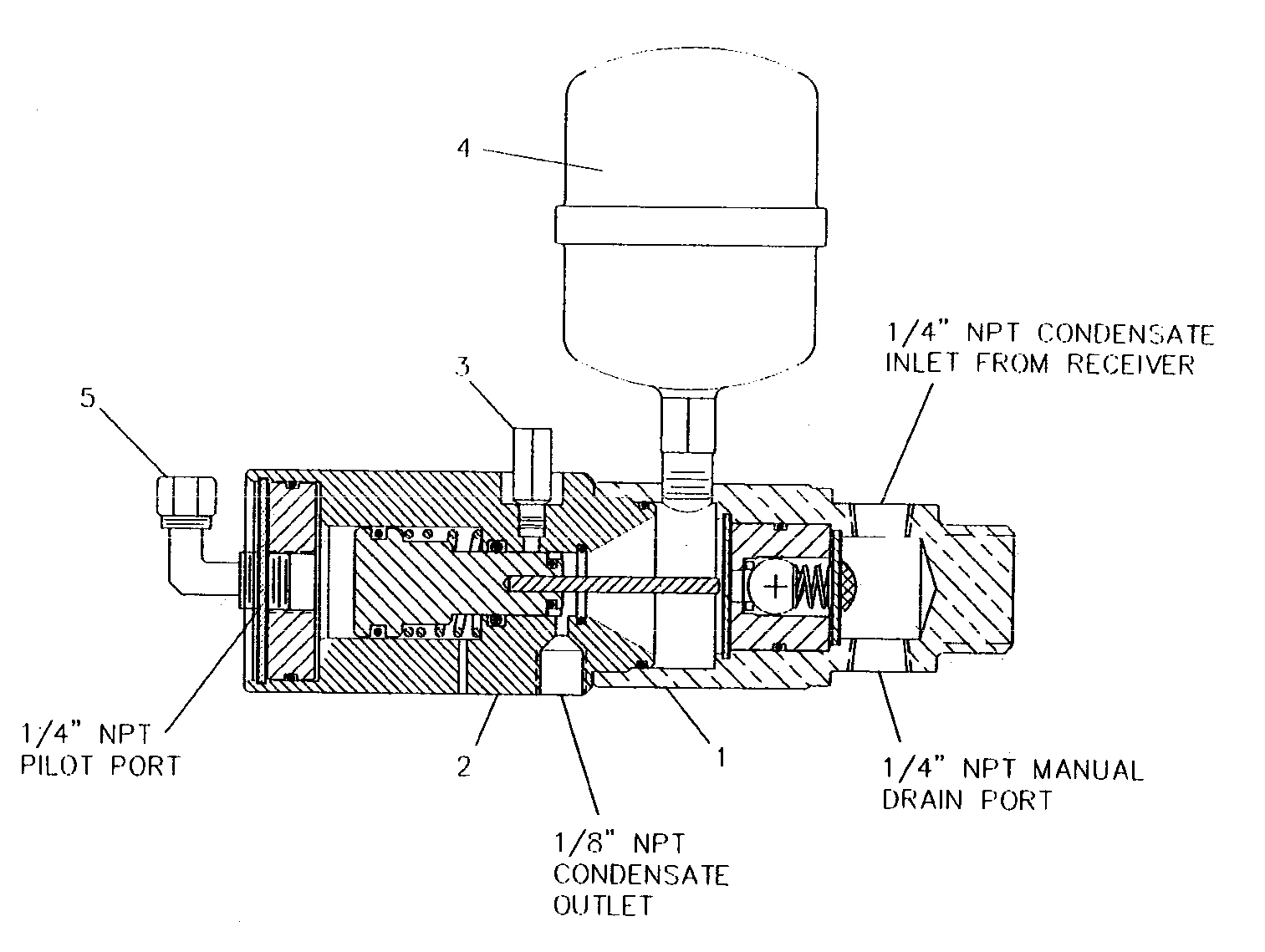 Ingersoll Rand 2475F12.5G drain valve diagram