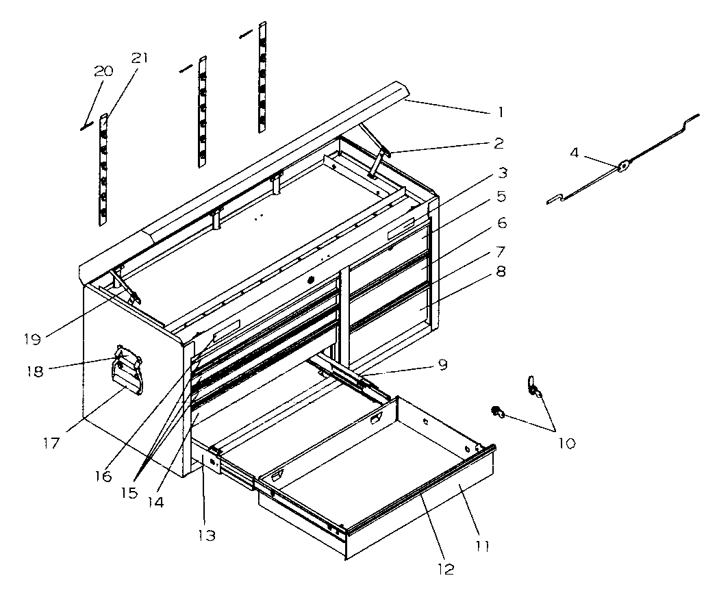 Craftsman 706591684 tool chest diagram