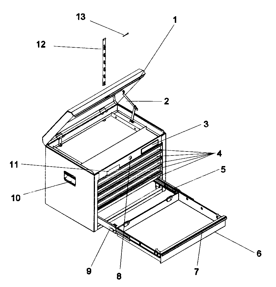 Craftsman 706956921 tool chest diagram