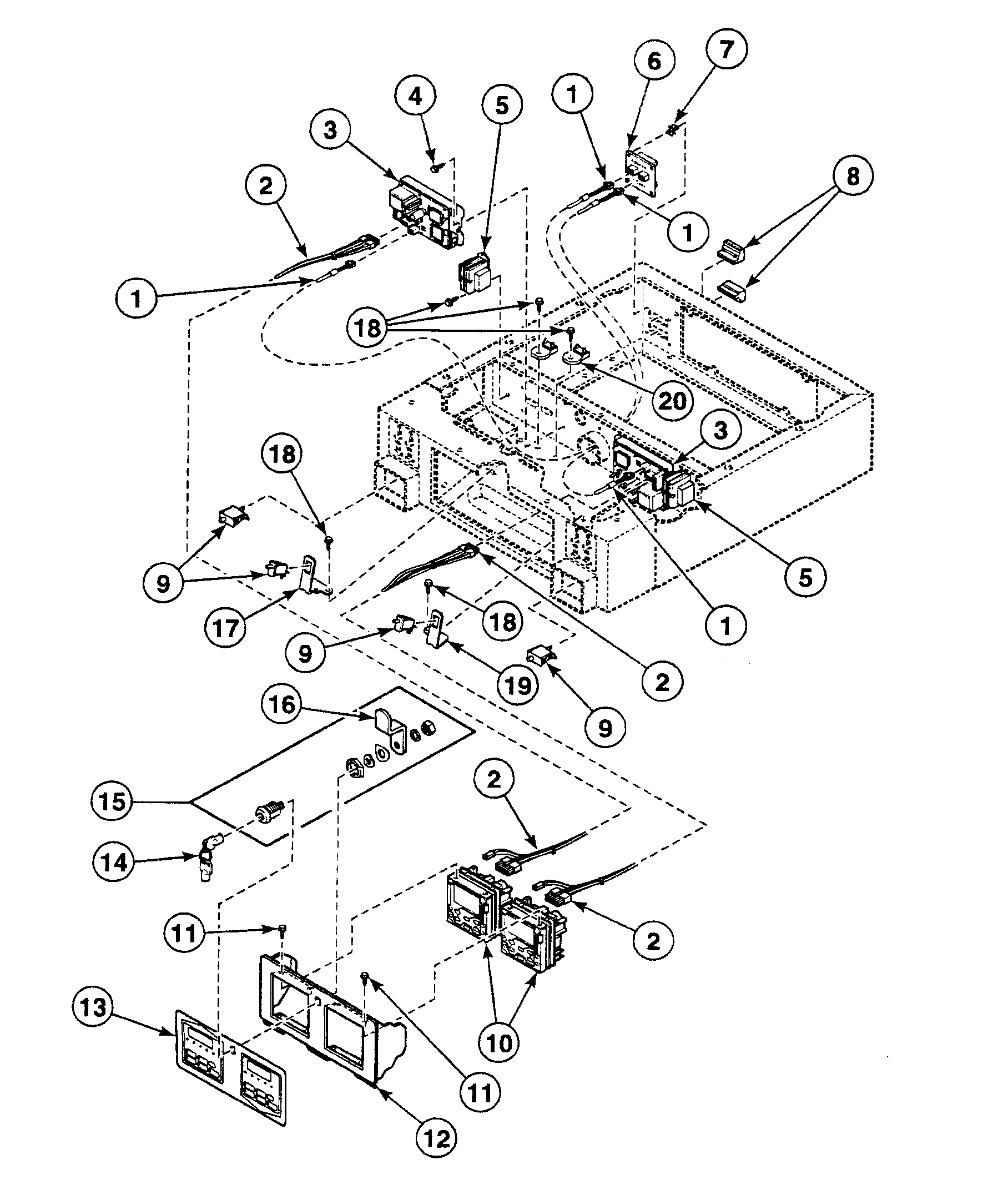Speed Queen SSEB07WJ1500 control panel diagram