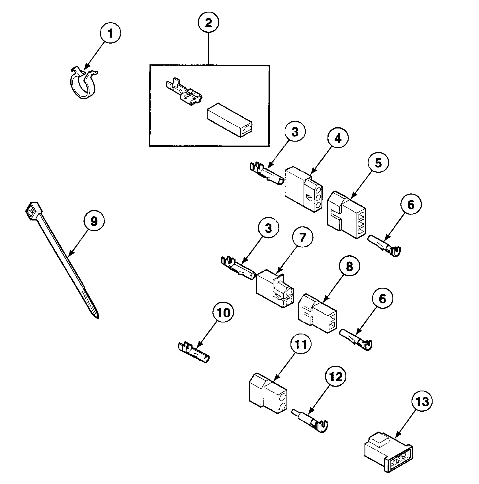 Speed Queen SSEB07WJ1500 terminals diagram