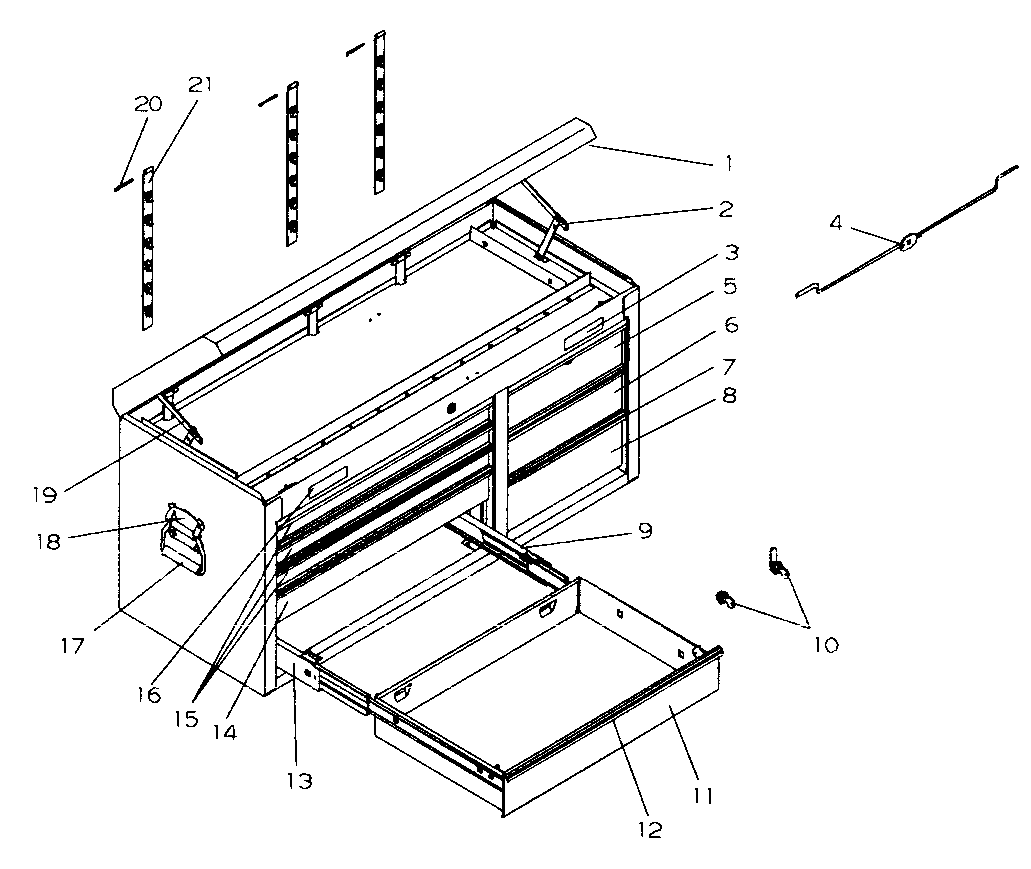 Craftsman 706954821 tool chest diagram