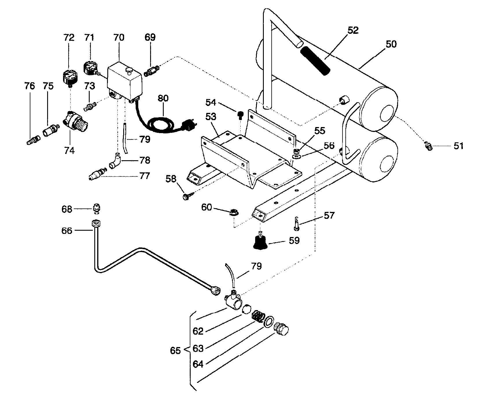 Ingersoll Rand DD2T2 tank parts diagram