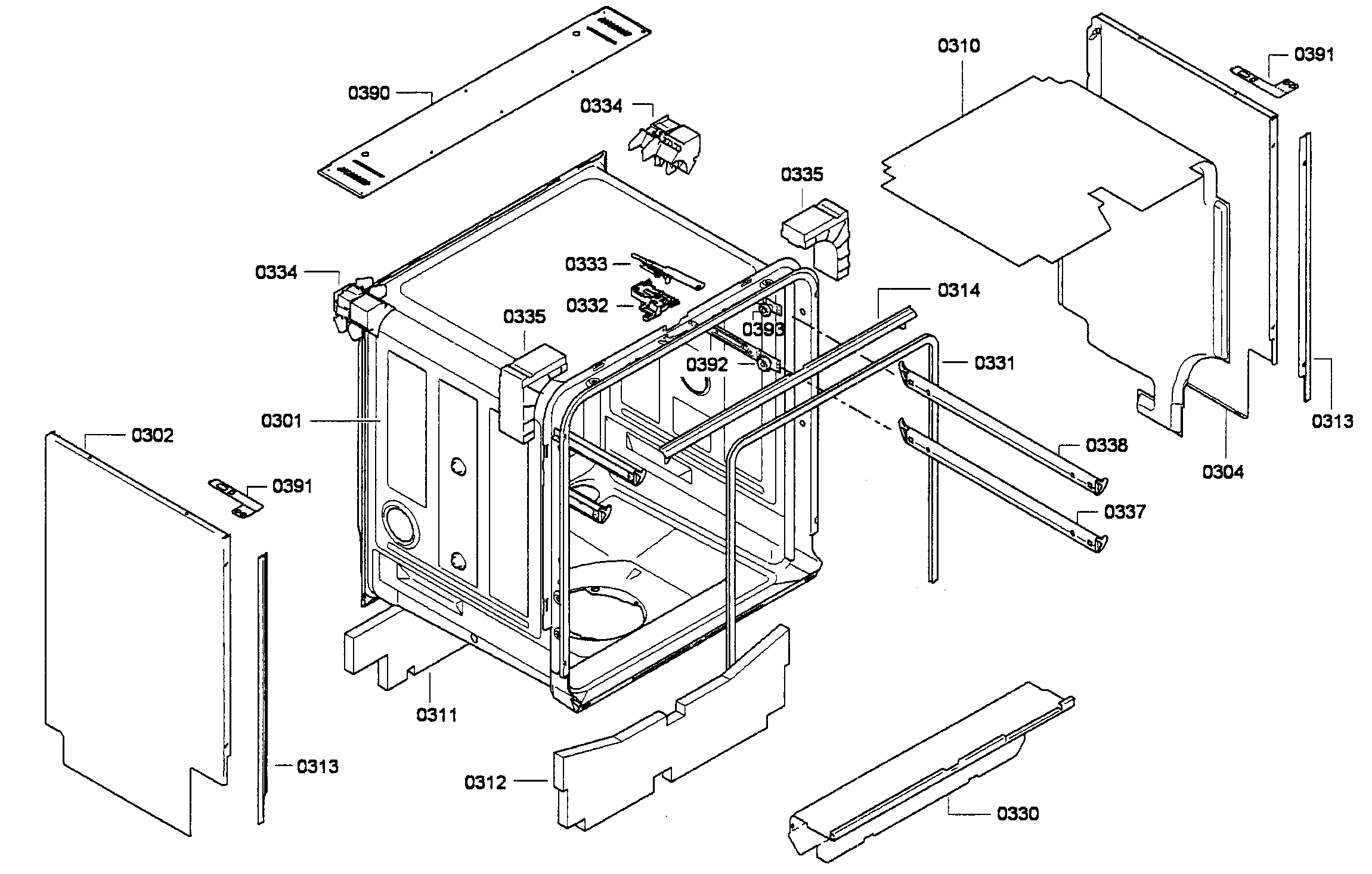 Bosch SHE68E15UC/01 cabinet diagram