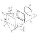 Speed Queen SDG609LF door assy diagram