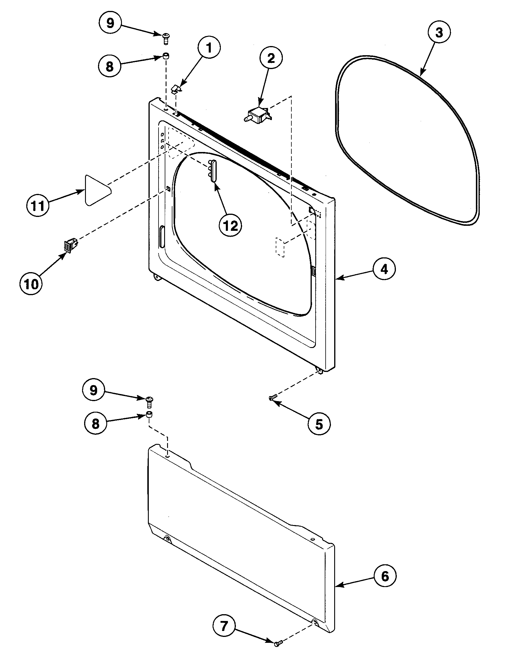 Speed Queen SDG809LF front panel diagram