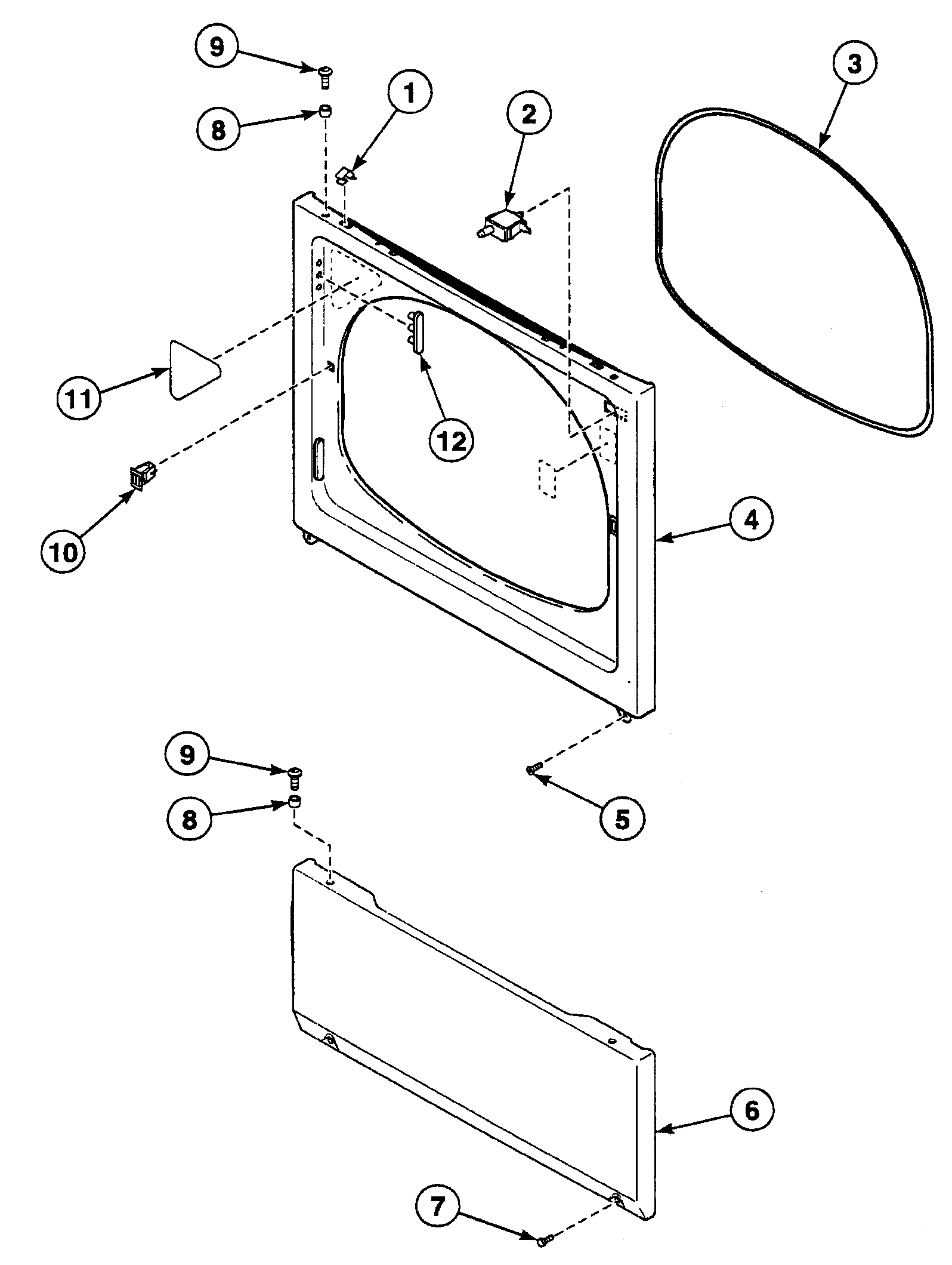 Speed Queen SSEH07QJ front panel diagram