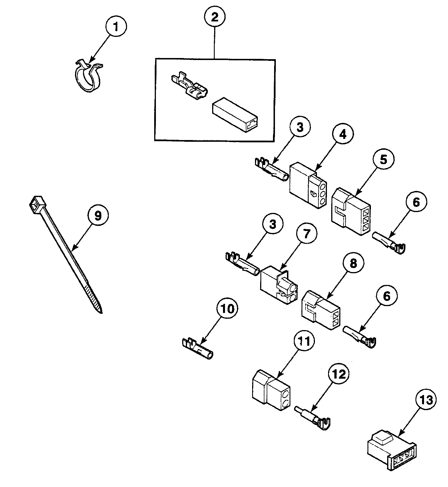 Speed Queen SSEH07QJ terminals diagram