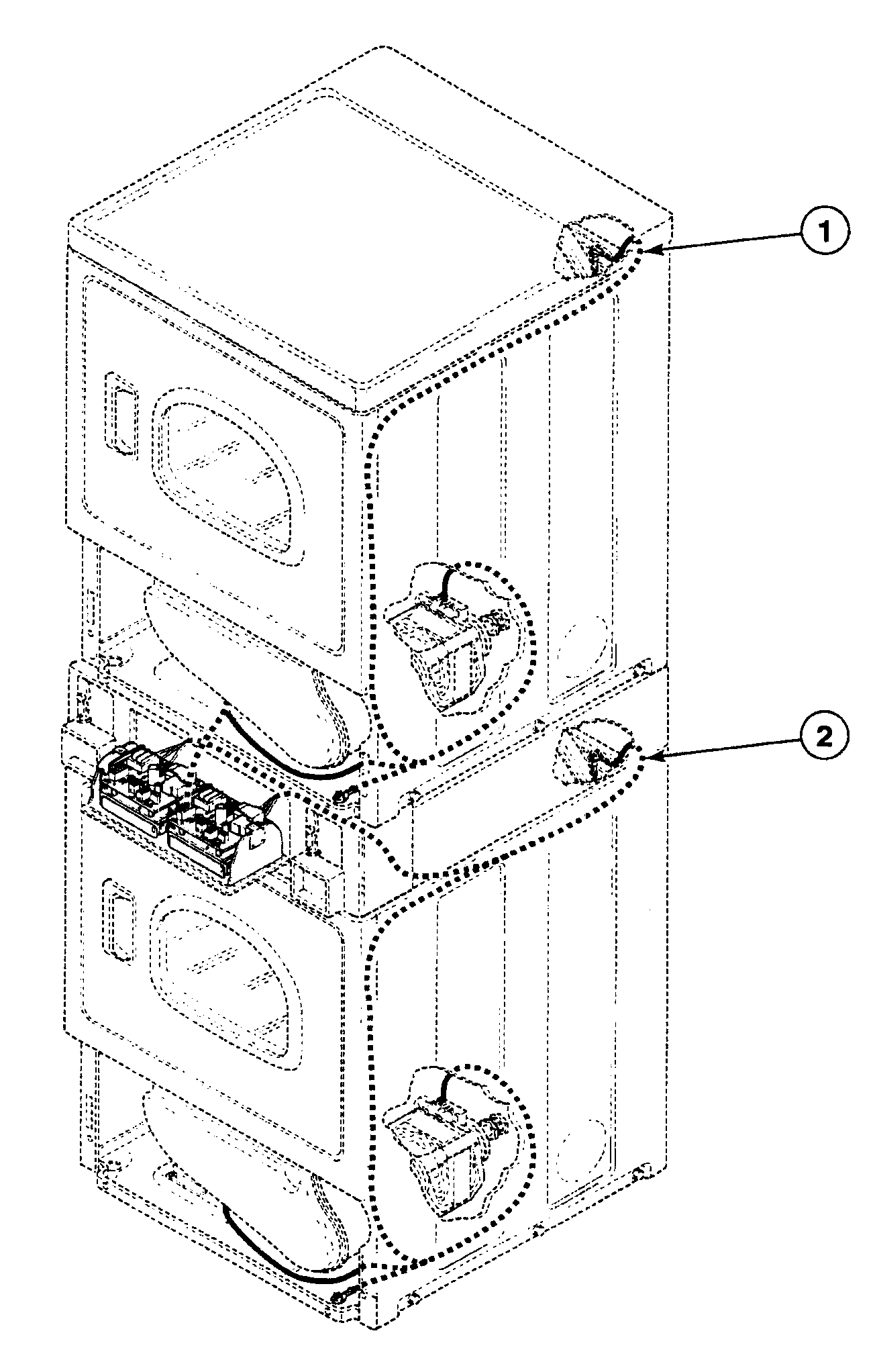 Speed Queen SSEH07WJ harnesses 2 diagram
