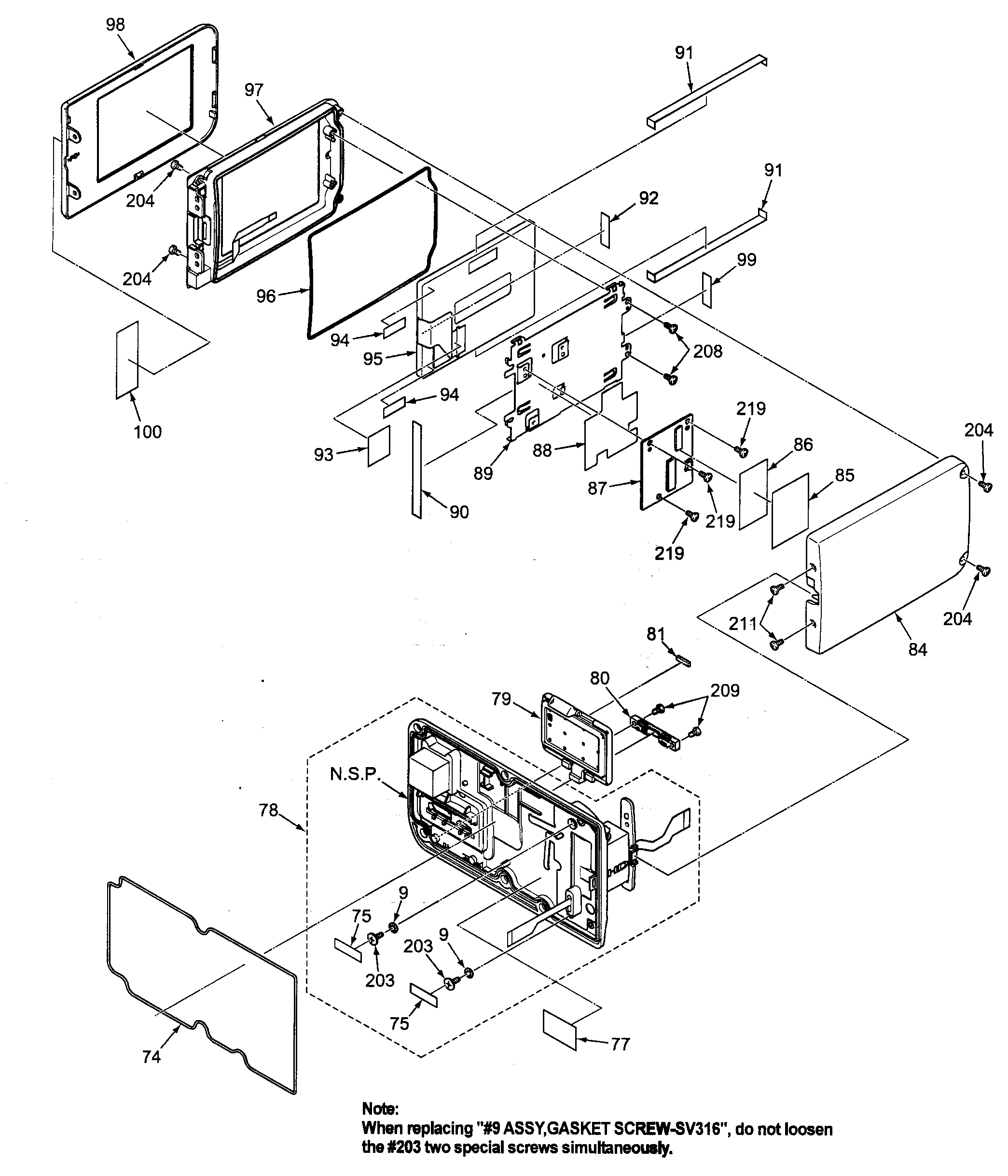 Sanyo VPC-WH1YL lcd assy diagram