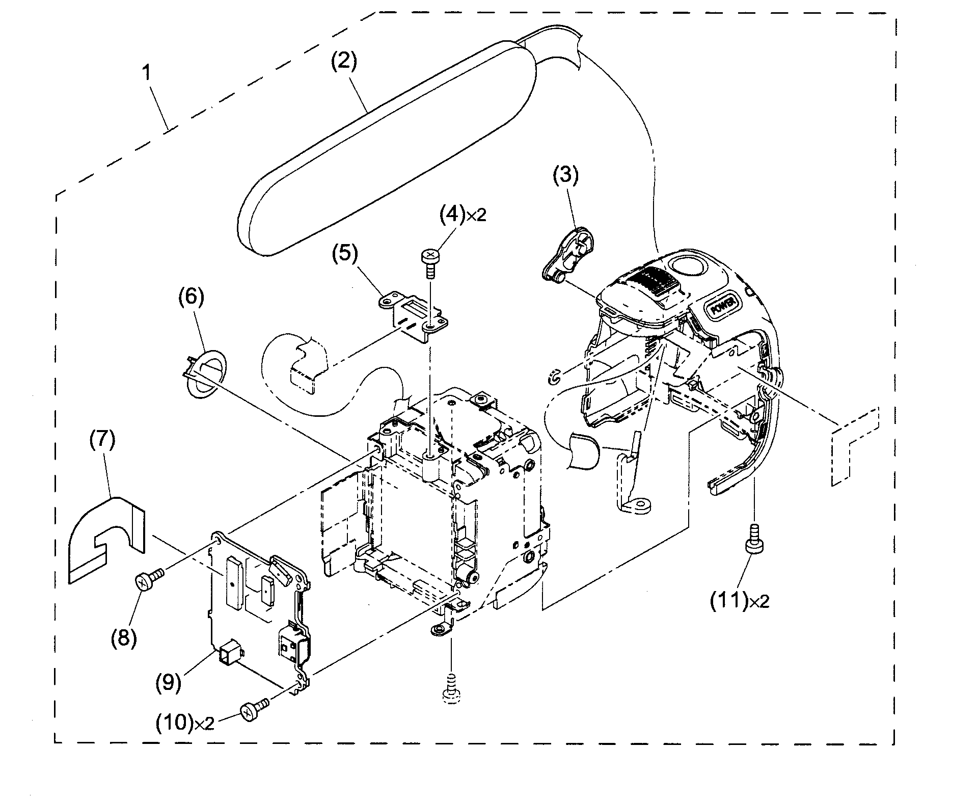 Canon FS21A rear cover diagram