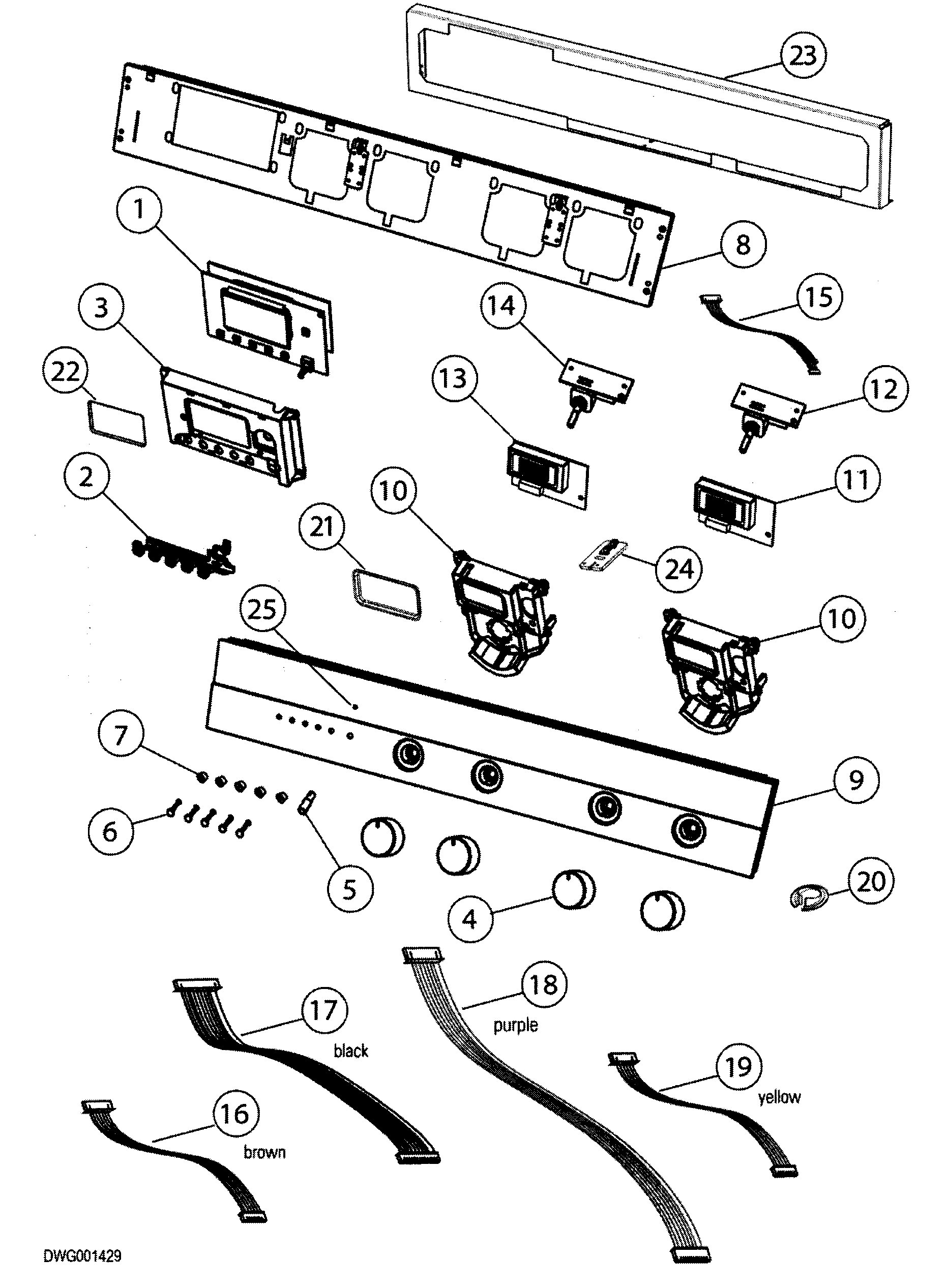 Fisher & Paykel OB30DDEPX1-88491A control panel diagram