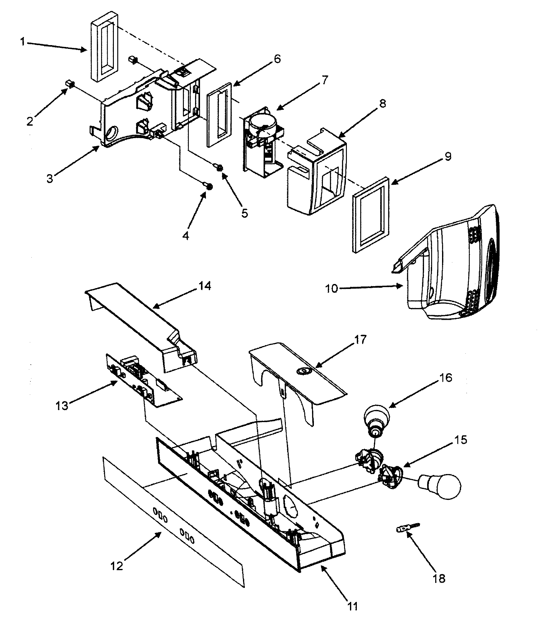 Fisher & Paykel RX256ET2W1-22618A controls assy diagram