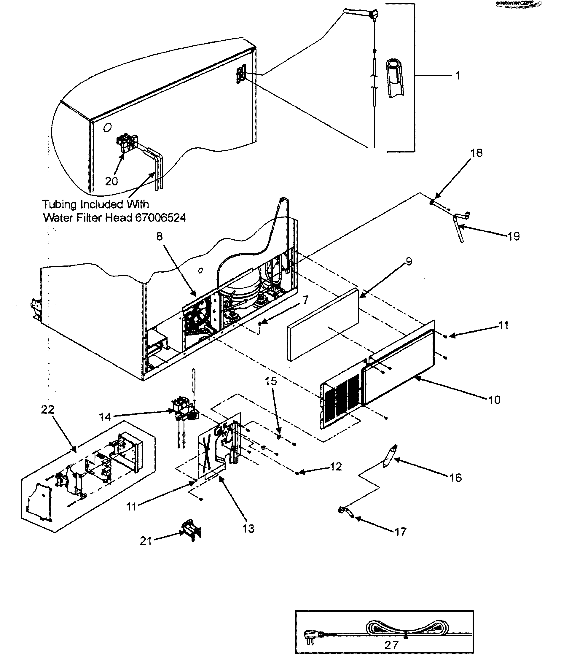 Fisher & Paykel RX256ET2B1-22619A cabinet back diagram