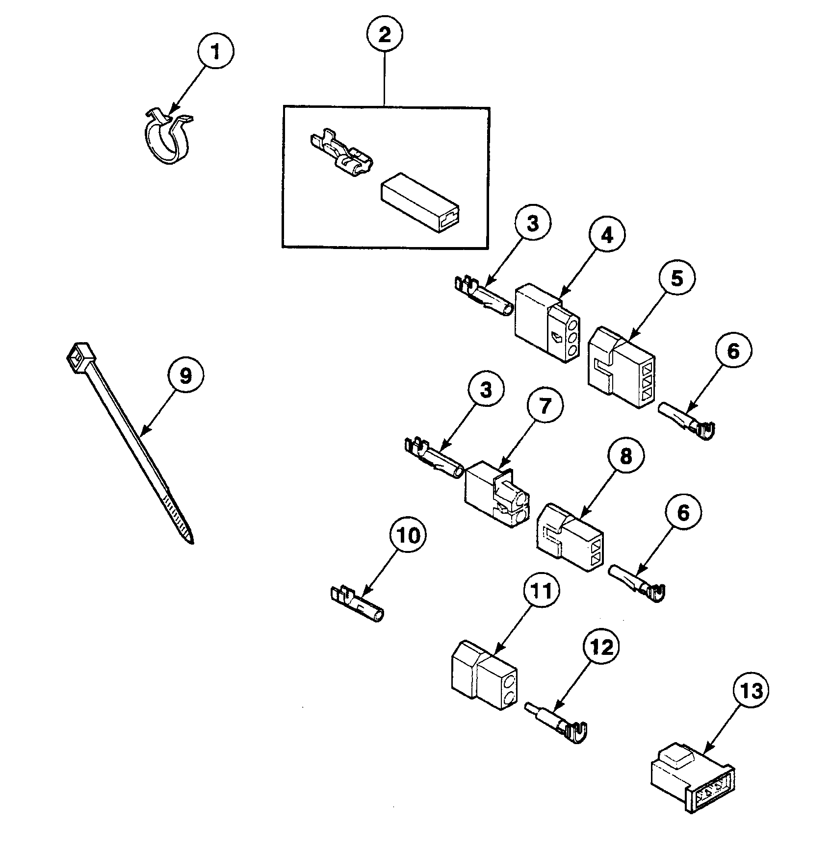 Speed Queen SSEF07QJ terminals diagram