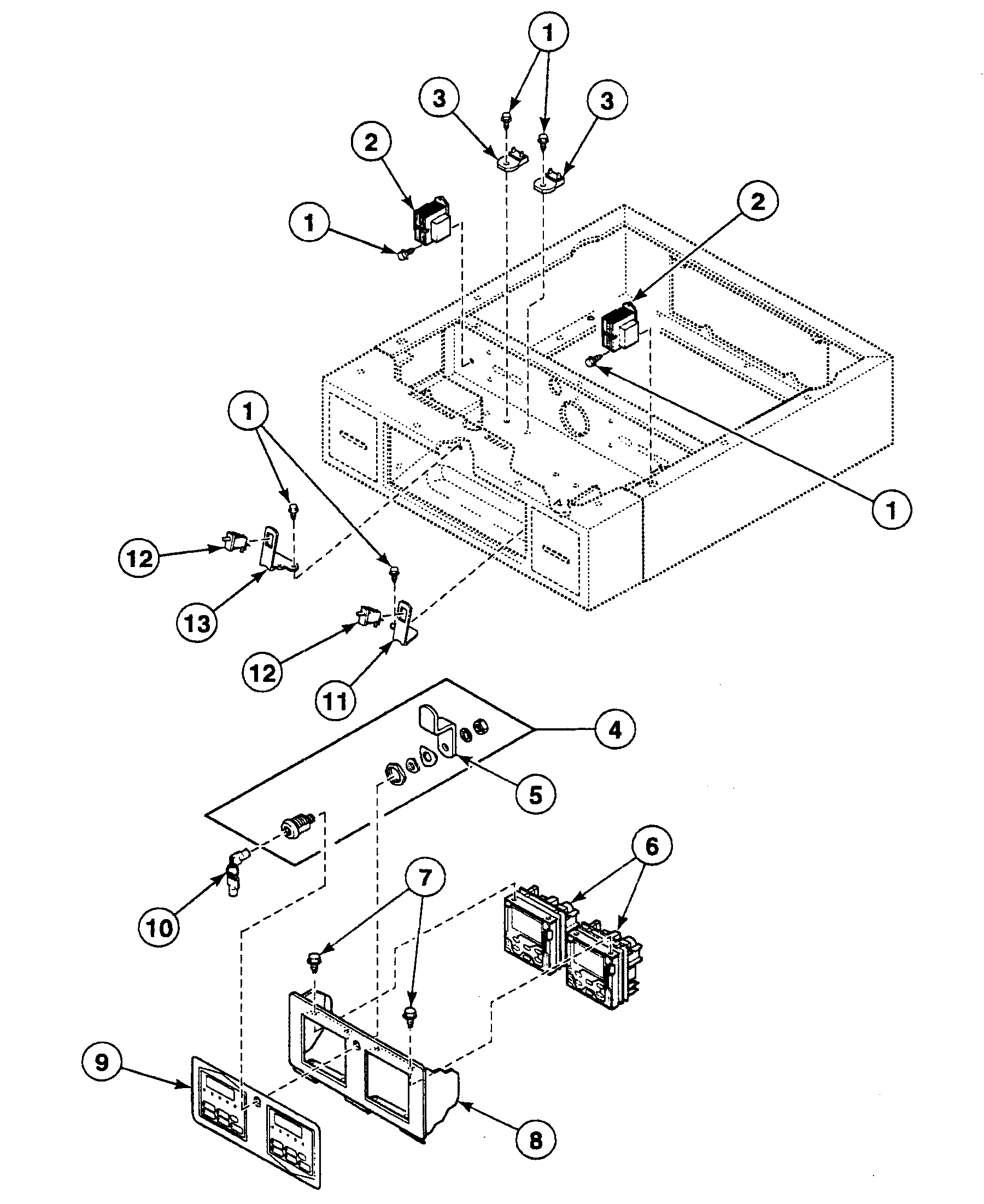 Speed Queen SSEF17WJ control panel diagram