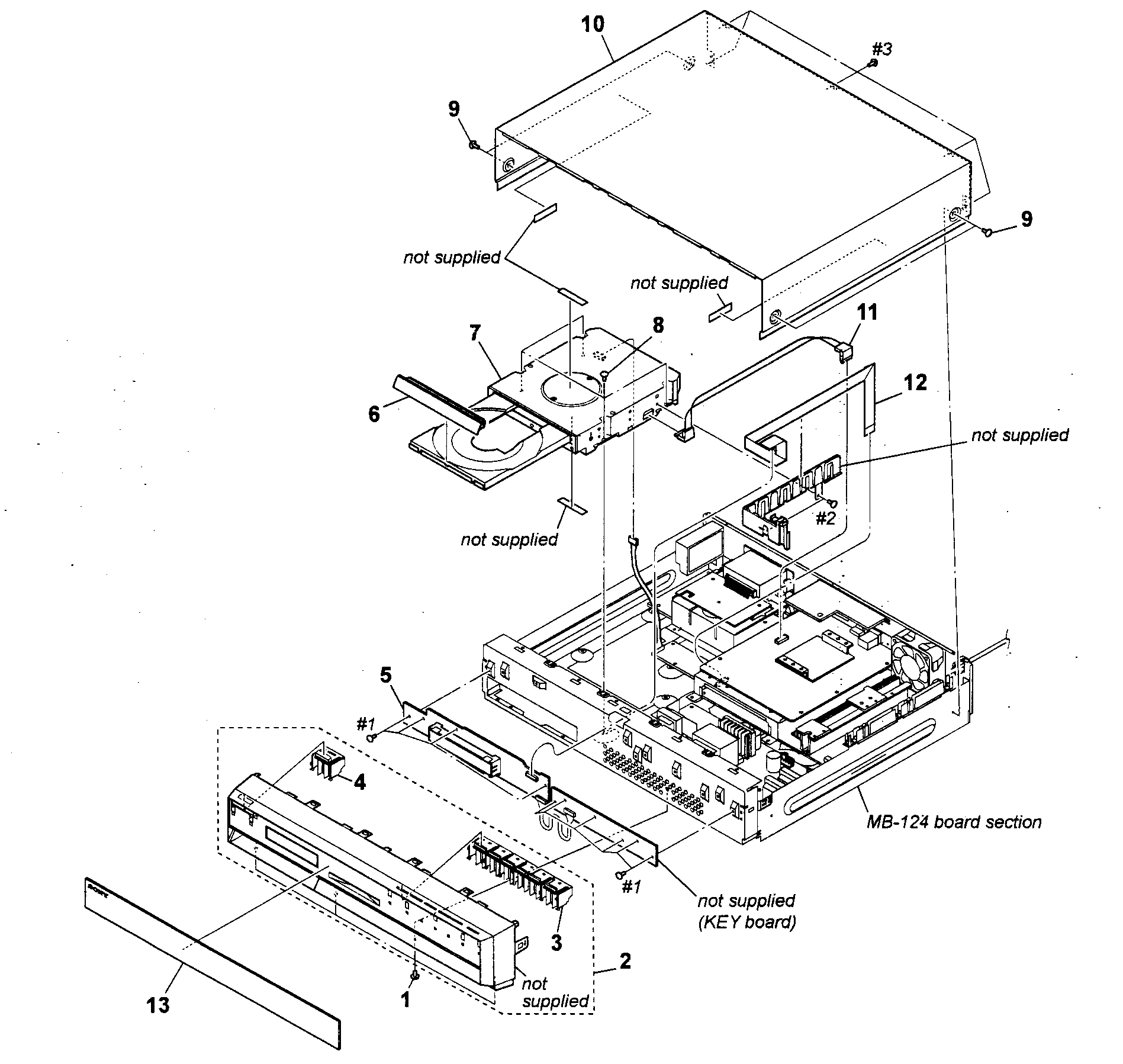 Sony HCD-E300 cabinet parts diagram