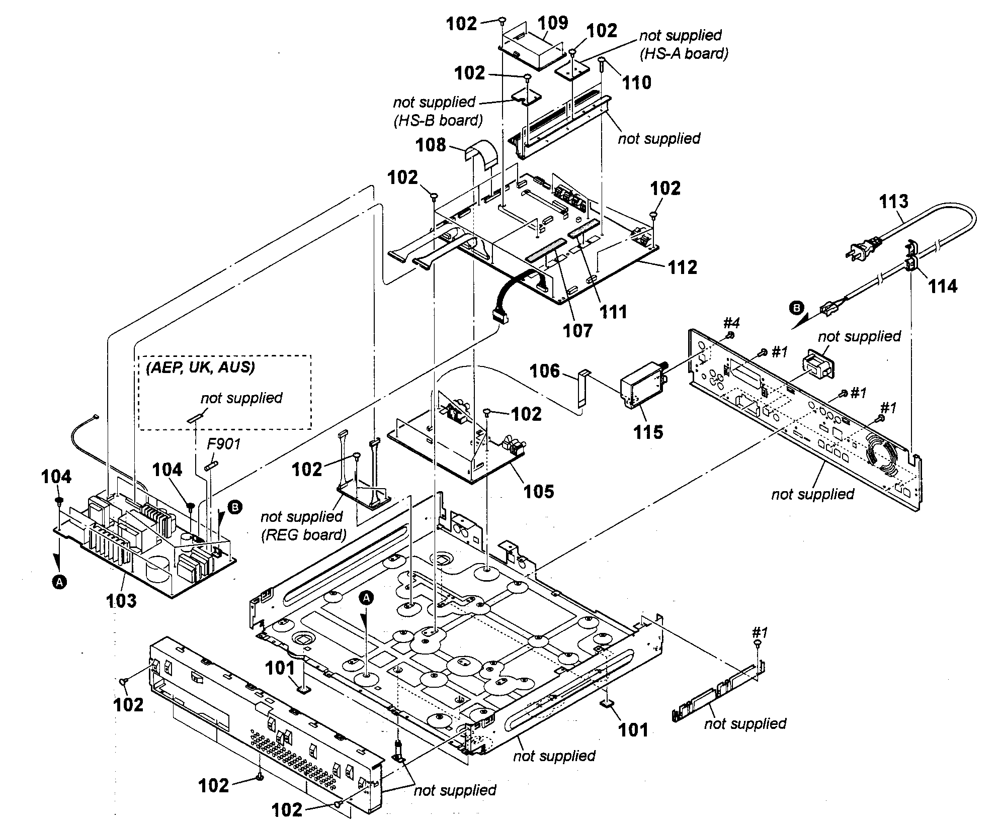 Sony HCD-E300 main board diagram