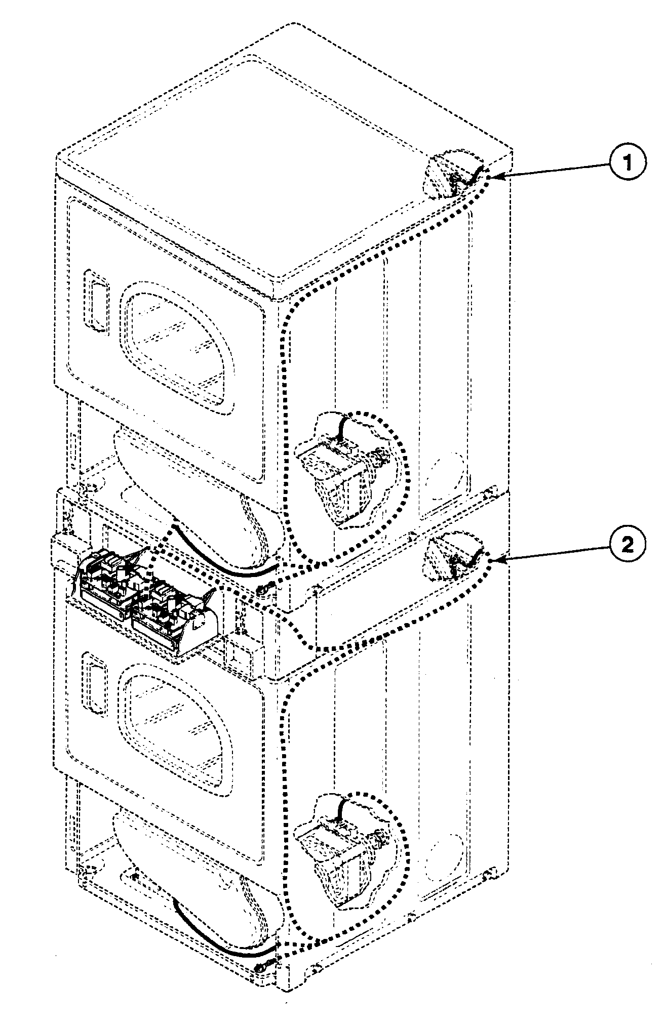 Speed Queen SSEZ07QF harnesses 2 diagram