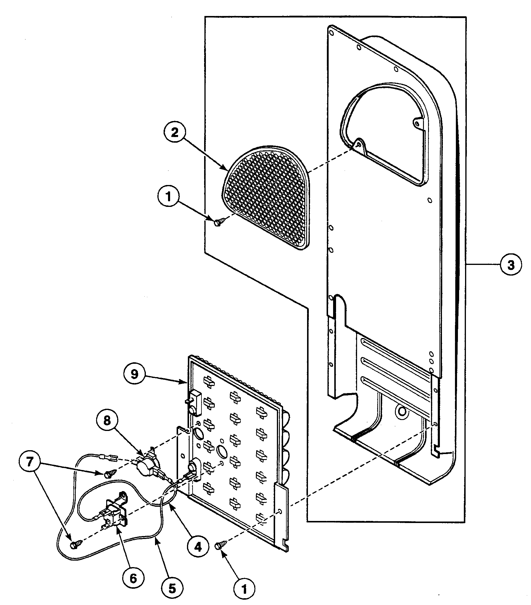 Speed Queen SSET17QF1500 heater duct diagram