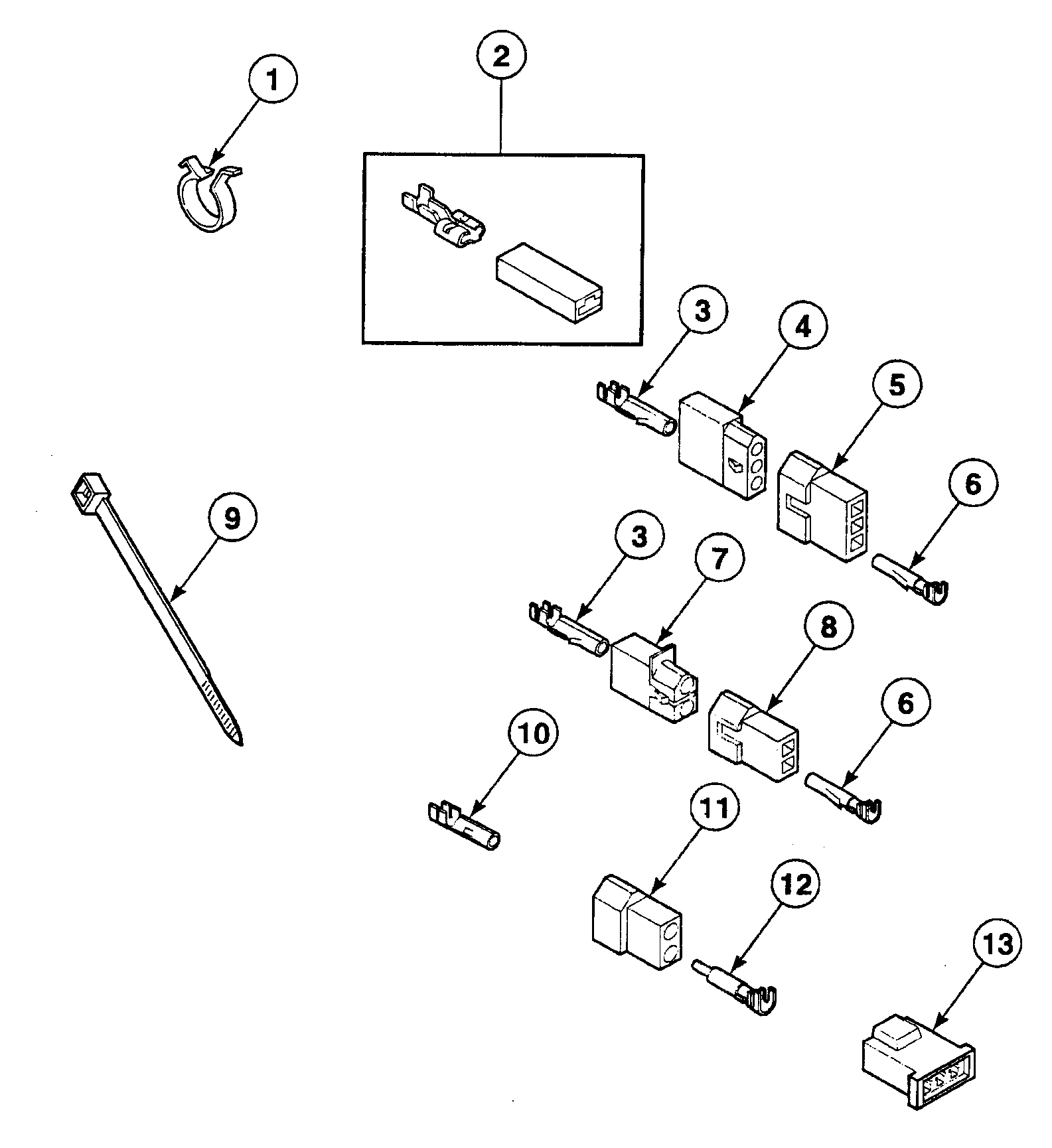 Speed Queen SSET17WF1500 terminals diagram