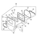 Speed Queen SSEZ17WF1500 door assy diagram