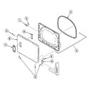 Speed Queen SSG109LF door assy diagram