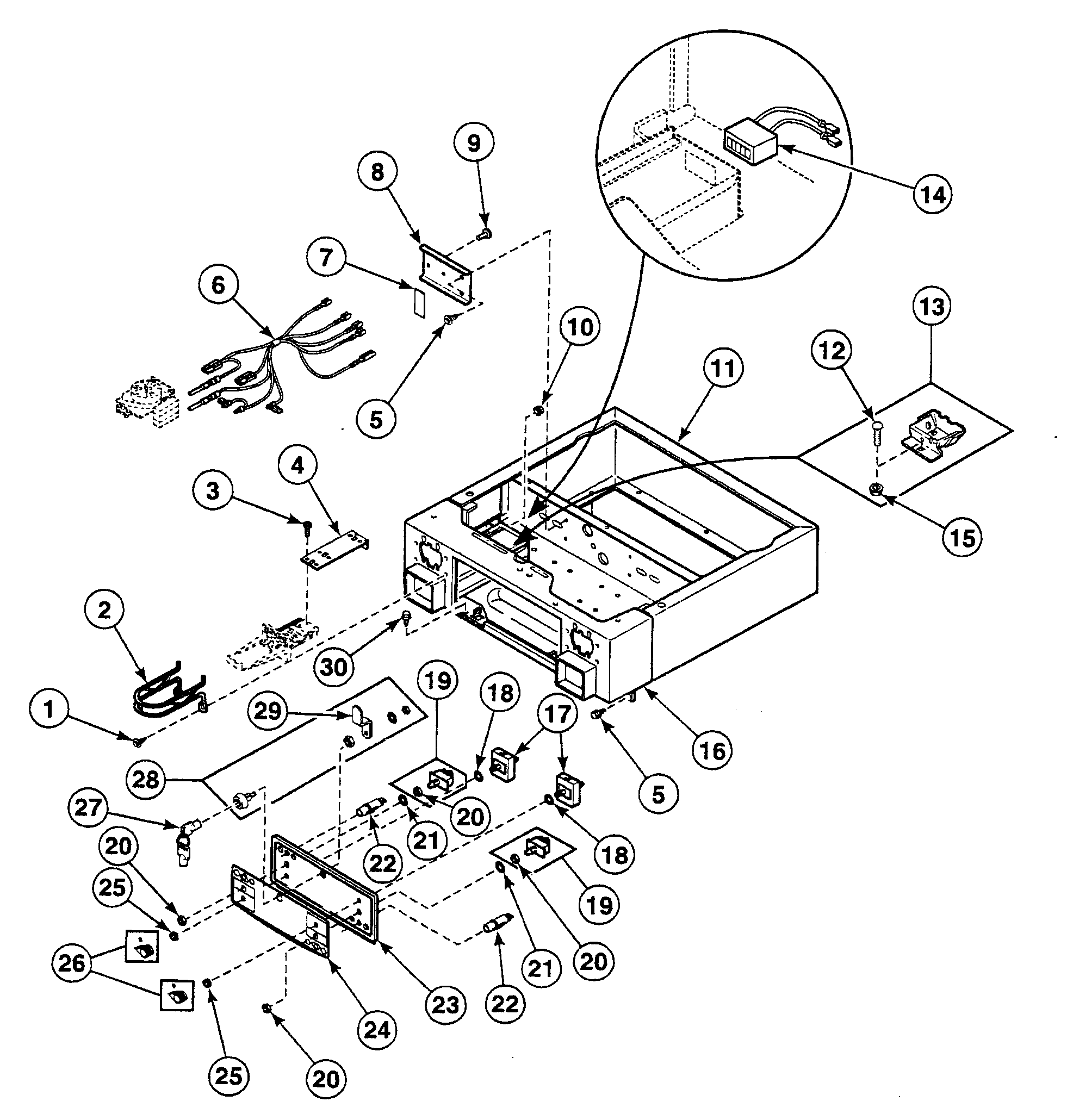 Speed Queen SSG109QF99L7 control panel diagram