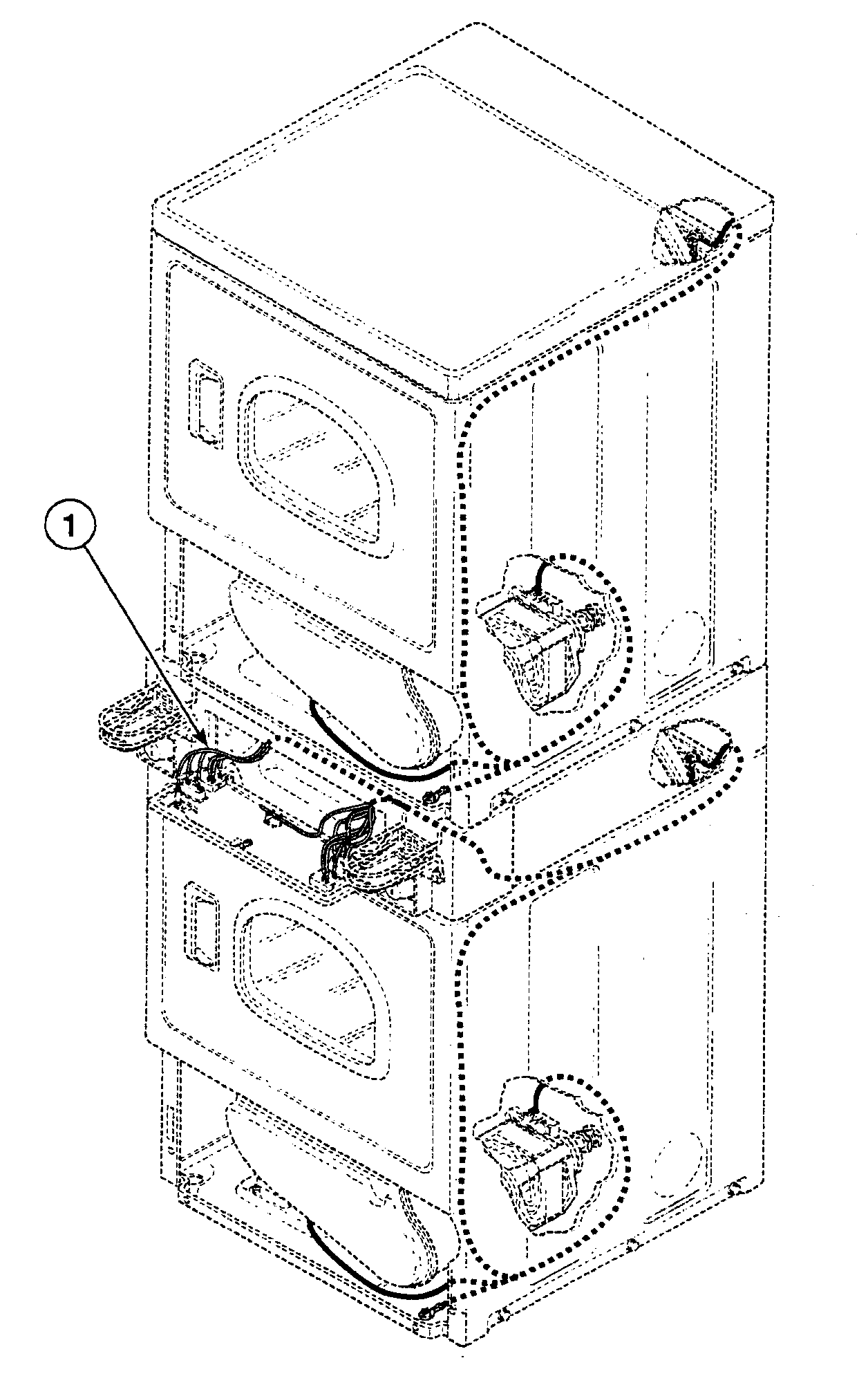 Speed Queen SSG109QF99L7 harnesses 1 diagram