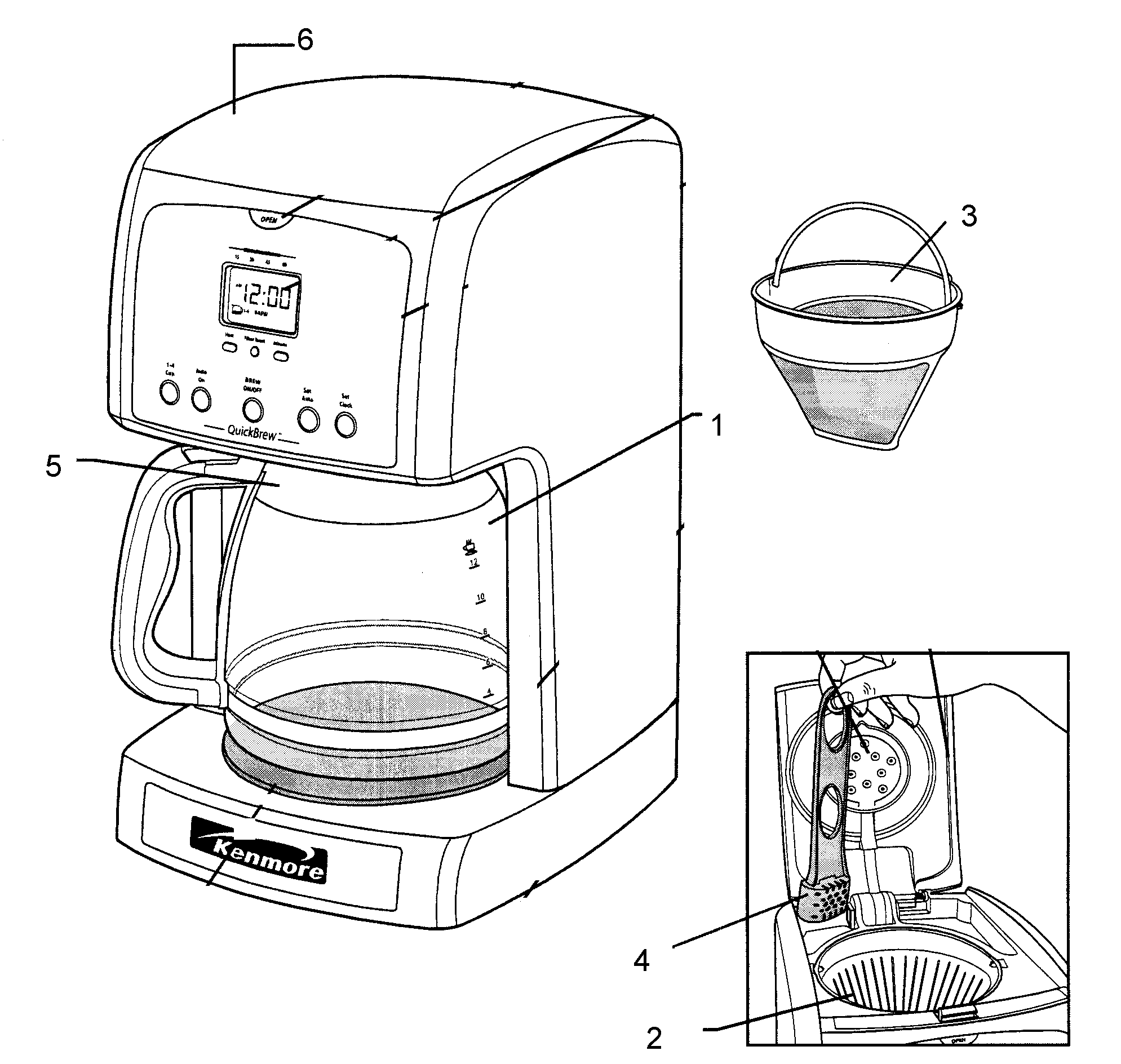 Kenmore 10082696 coffee maker diagram