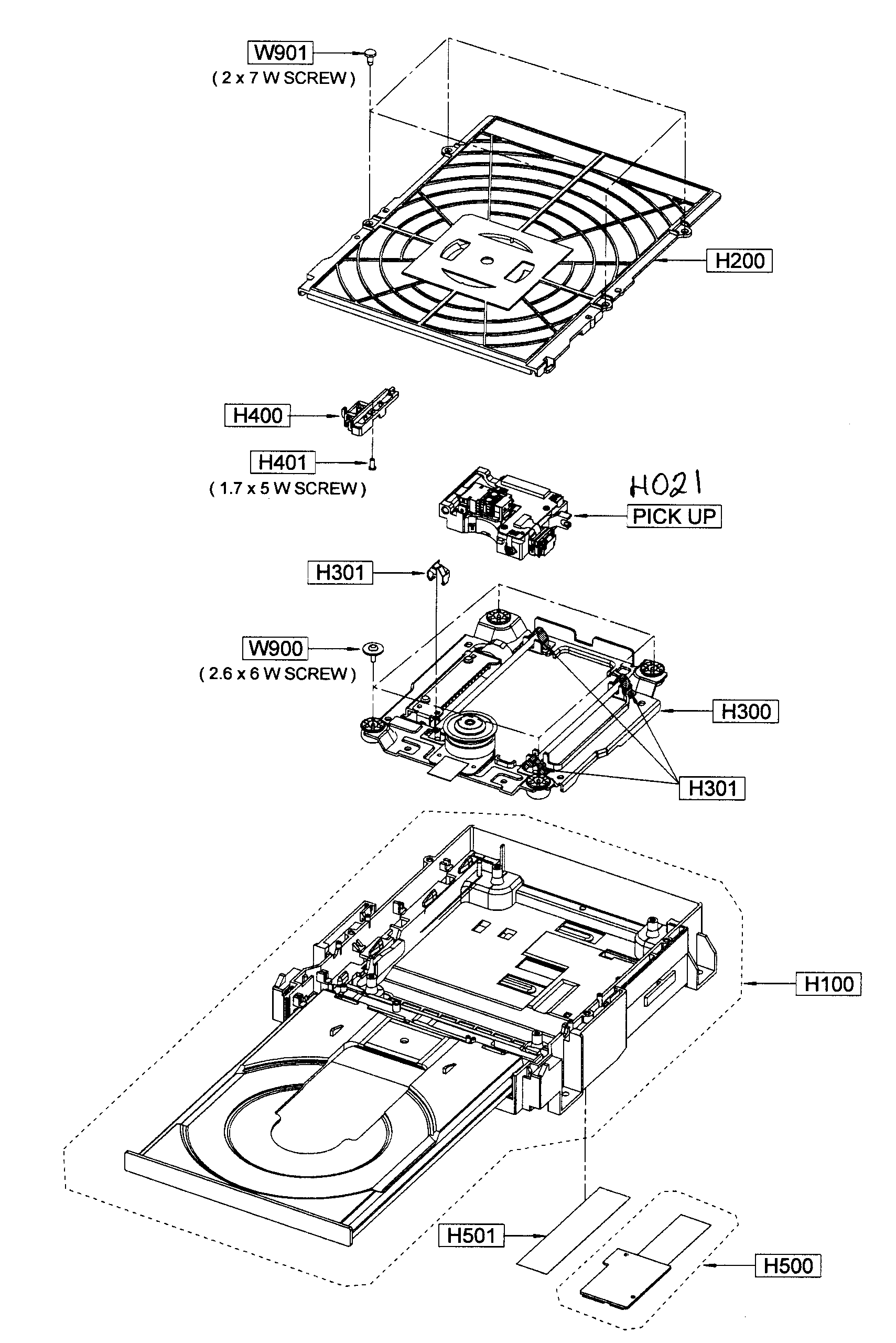 Samsung HT-BD3252T/XAA deck assy diagram