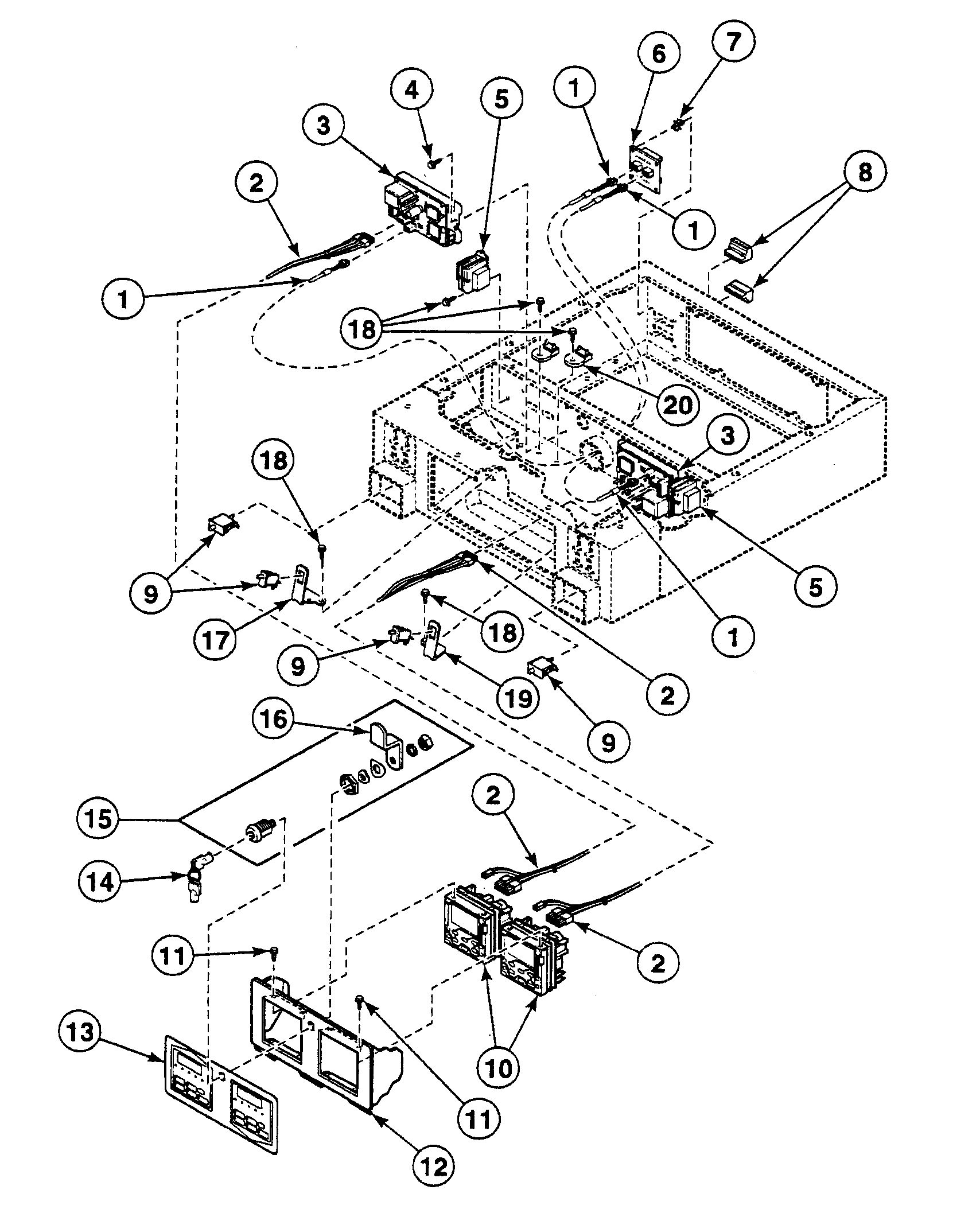 Speed Queen SSGB09LJ control panel diagram