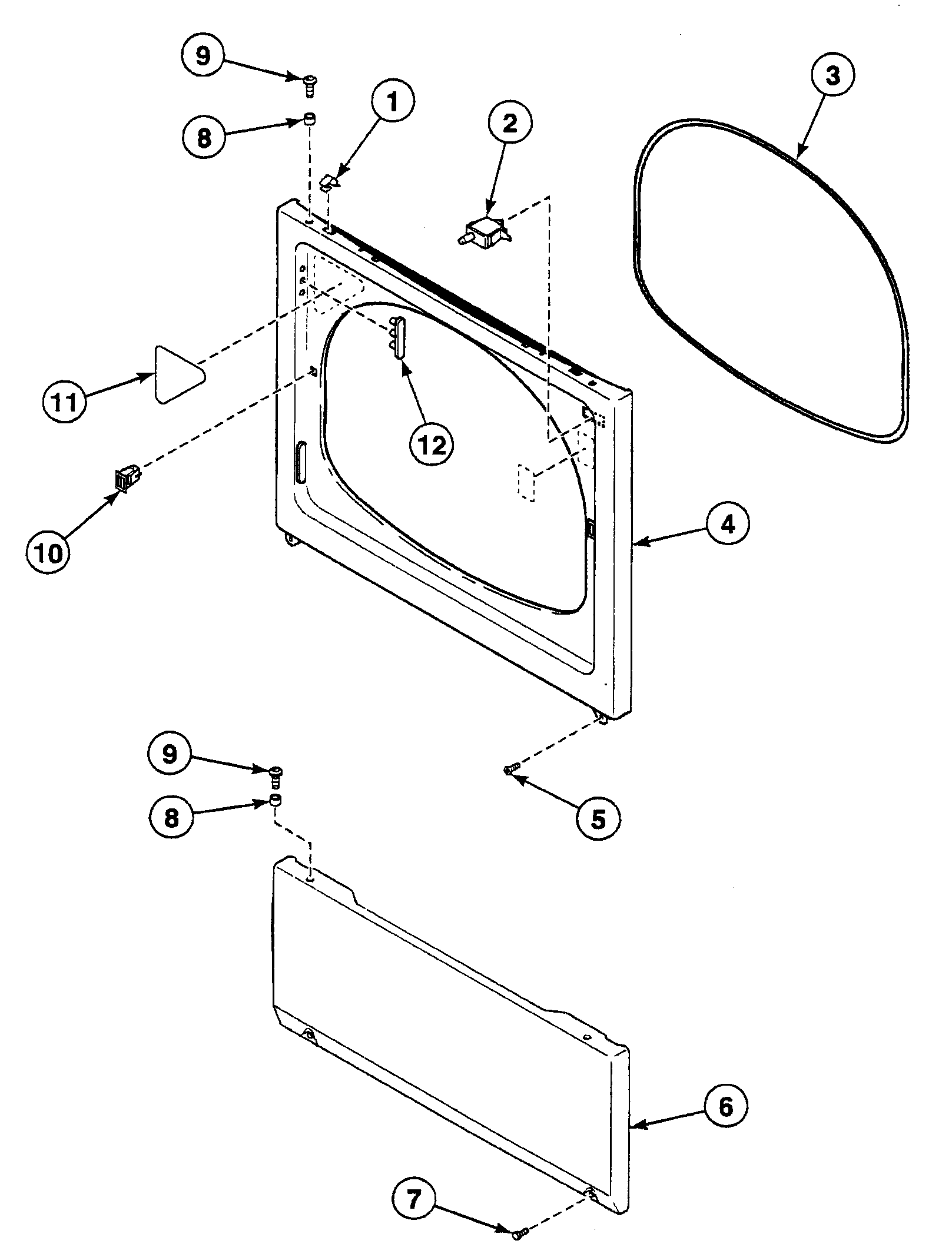 Speed Queen SSGX09WF front panel diagram