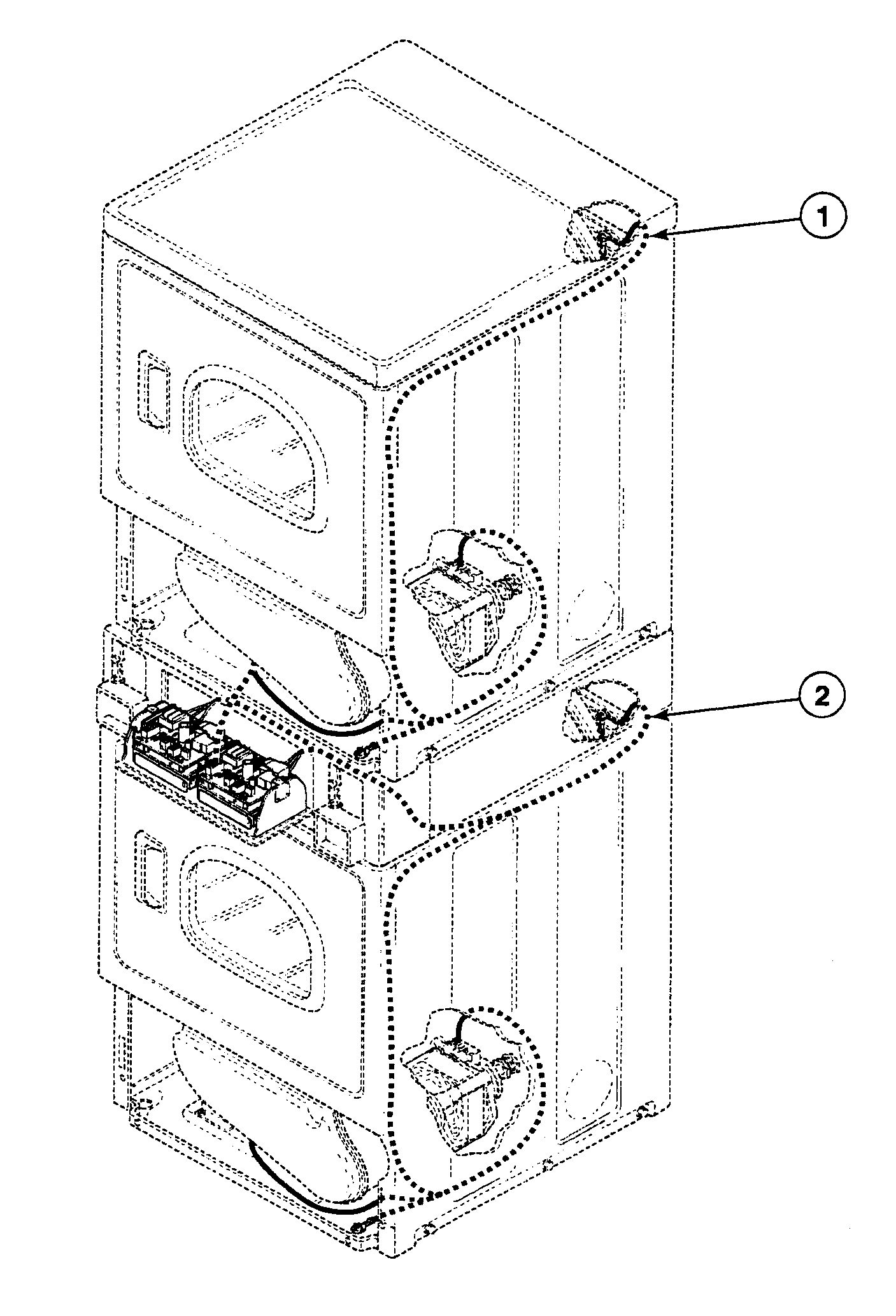 Speed Queen SSGA19WJ harnesses 2 diagram