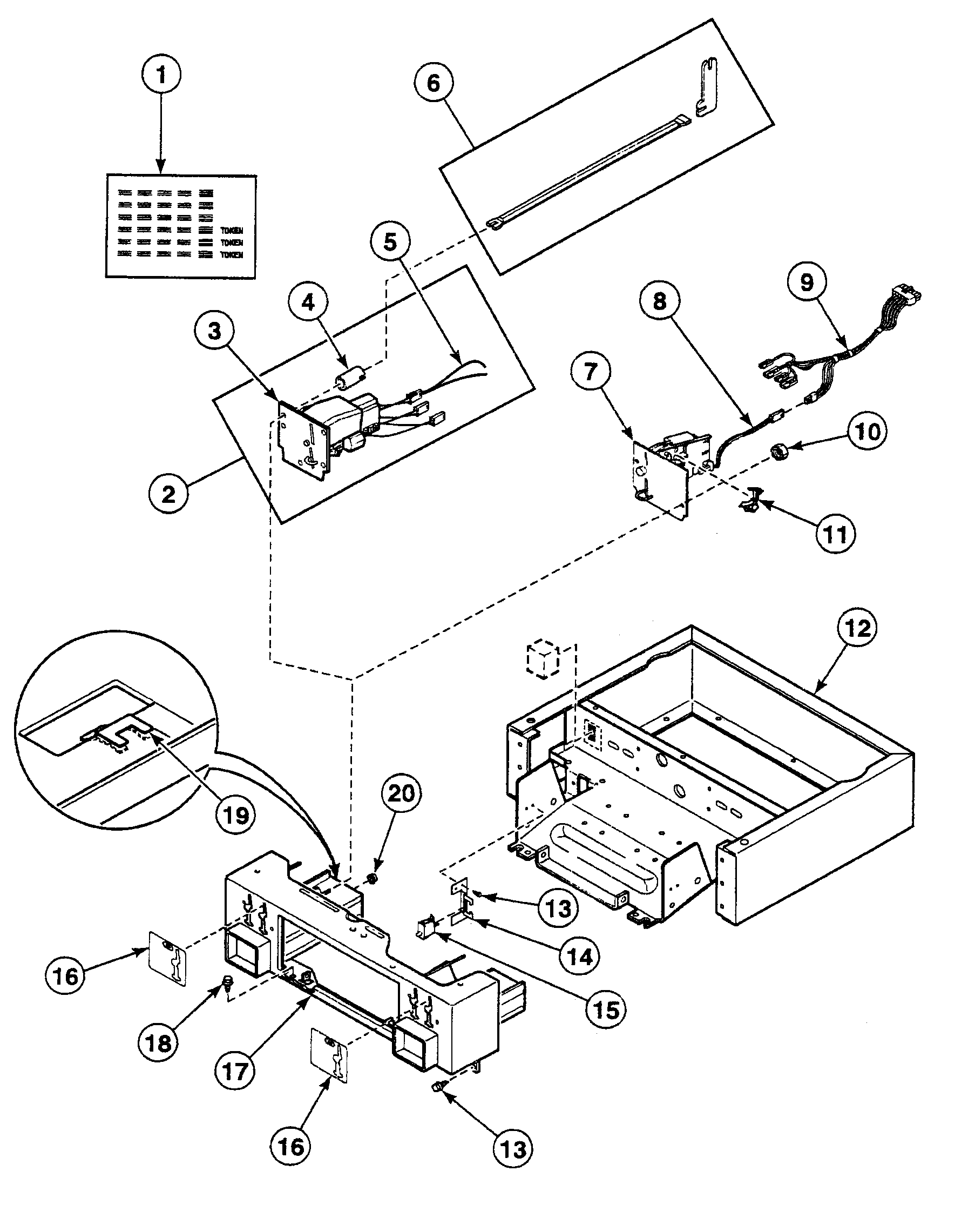 Speed Queen SSGZ19QF control cabinet diagram