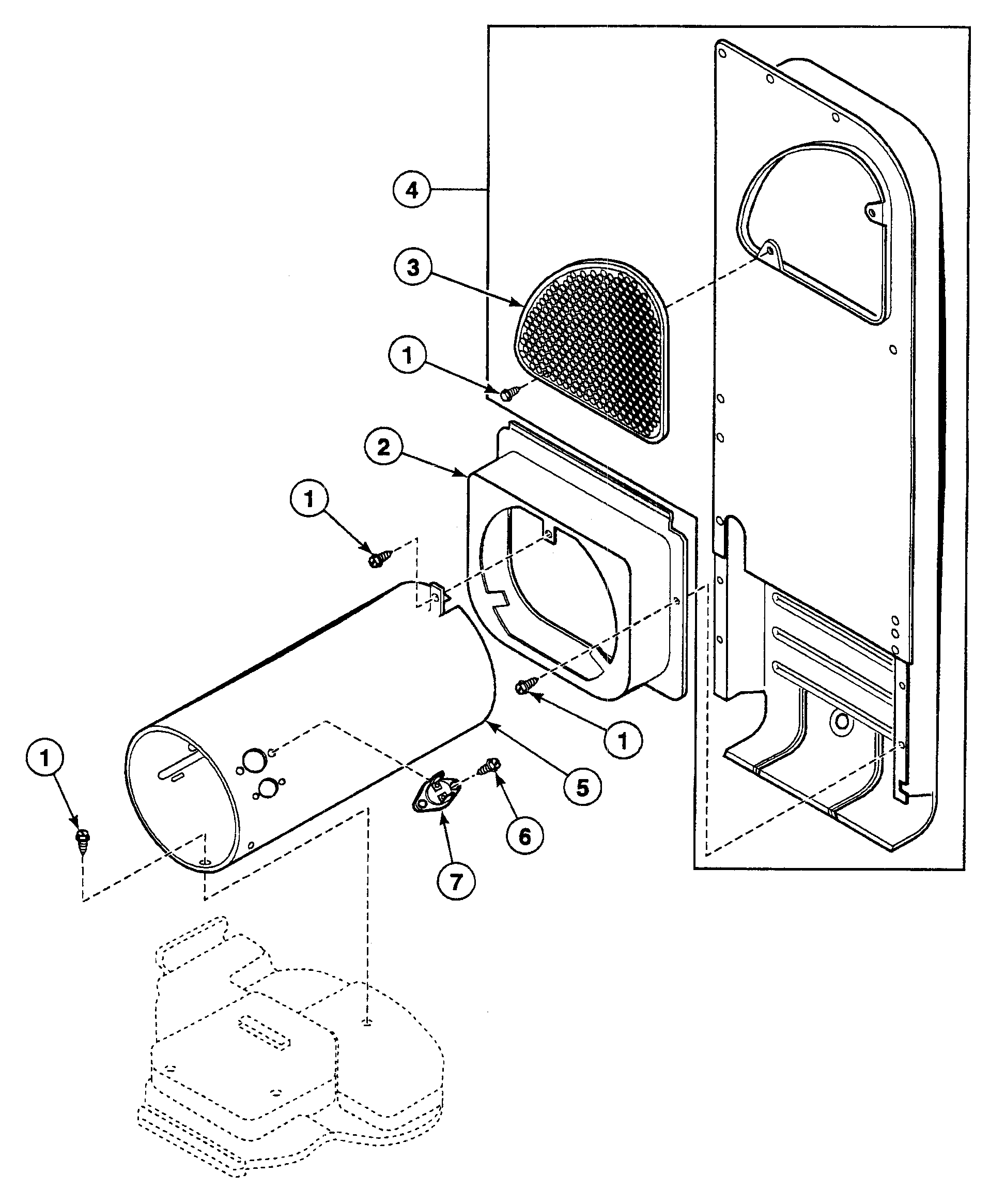 Speed Queen SSGZ19QF heater assy diagram