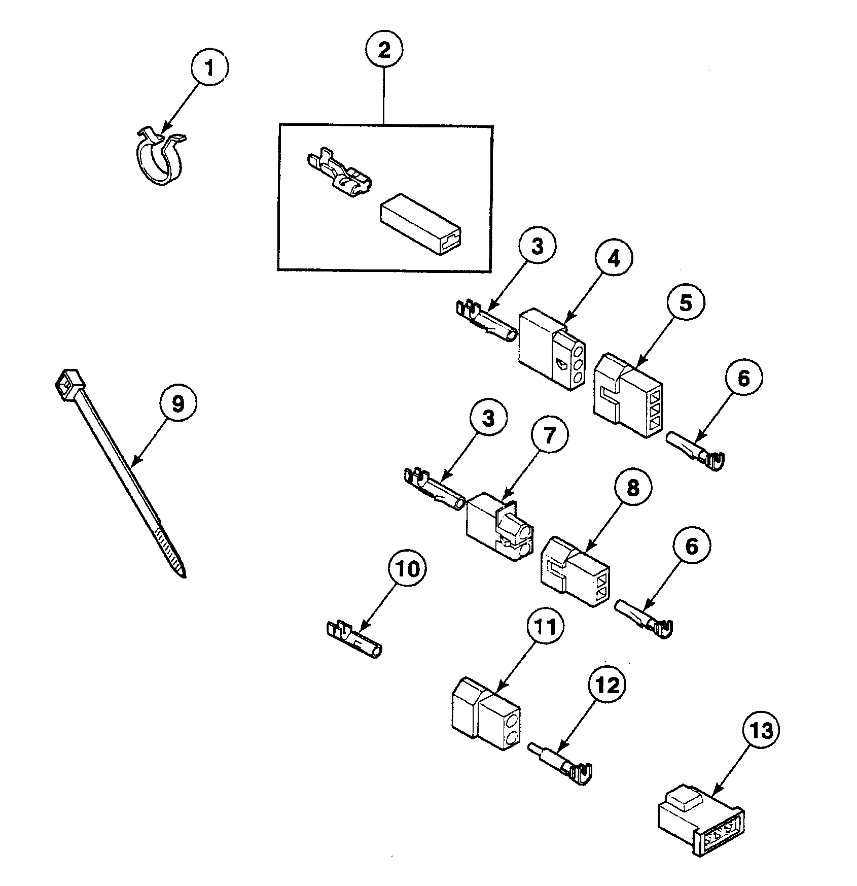 Speed Queen SSG609WF terminals diagram