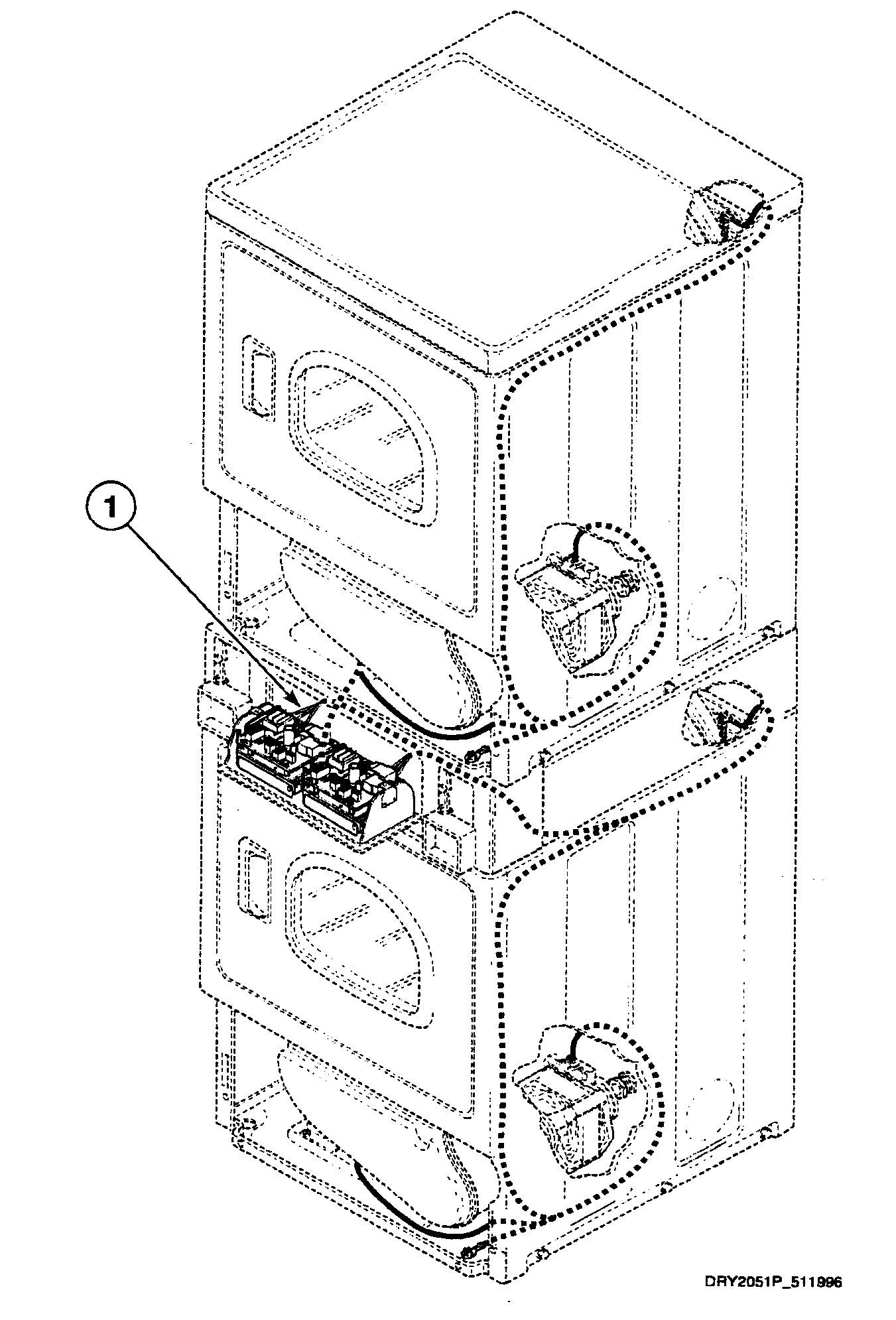 Speed Queen SSG609WF harnesses 1 diagram