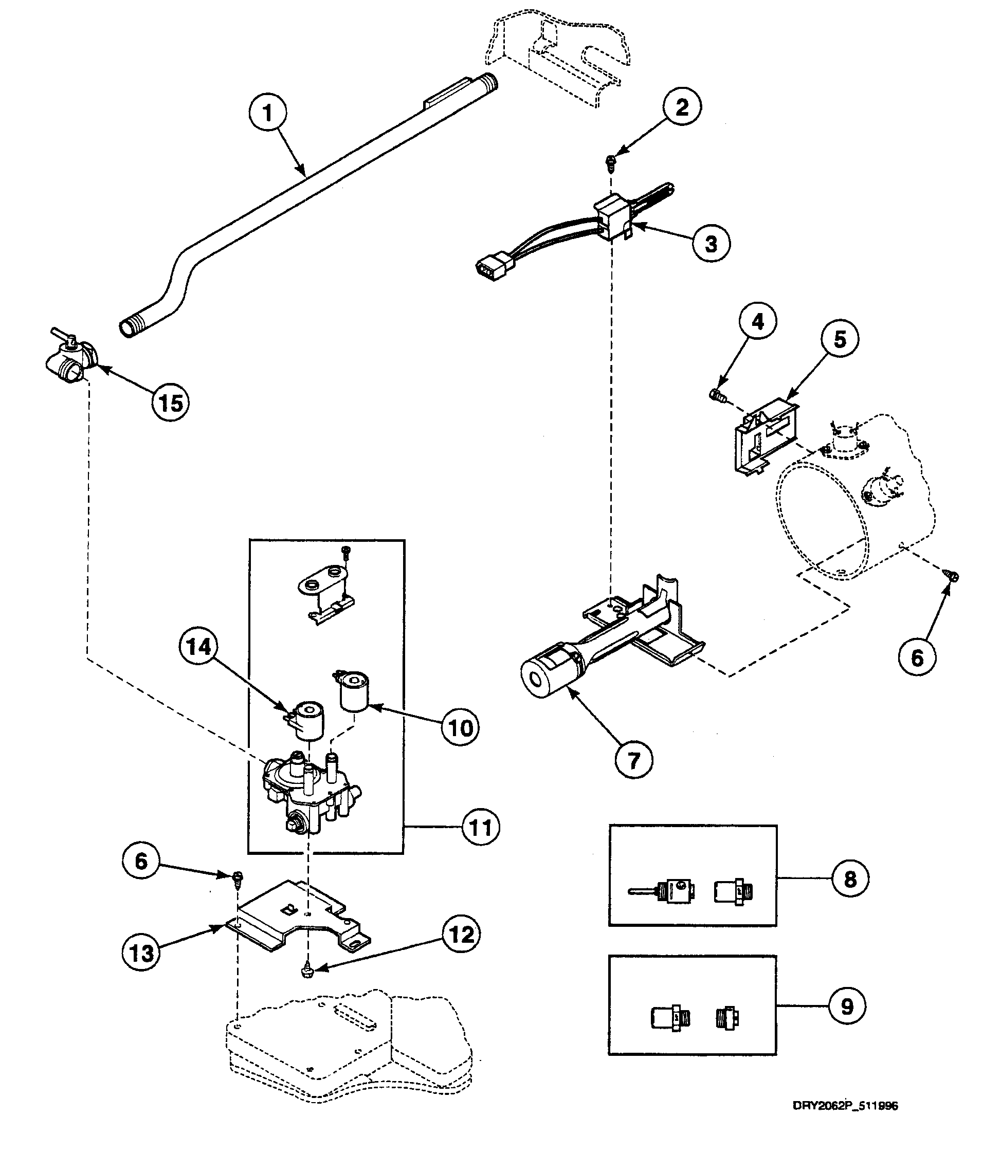 Speed Queen SSGC09QJ gas valve diagram
