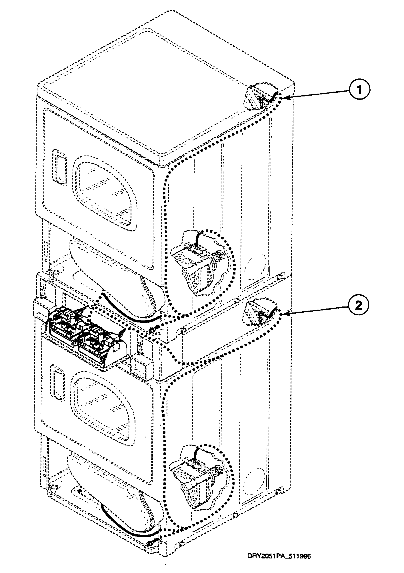 Speed Queen SSGC09QJ harnesses 2 diagram