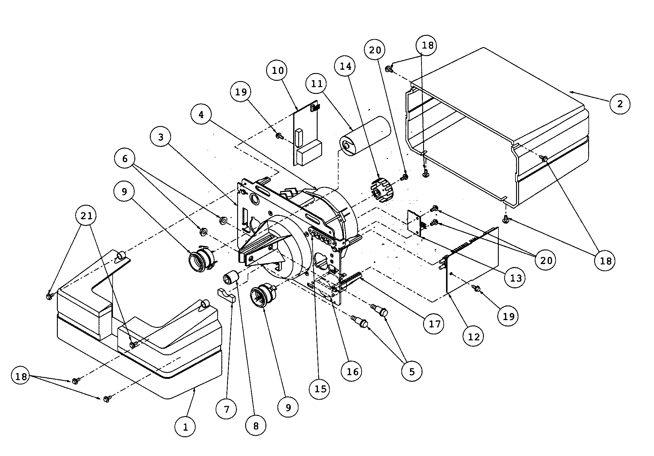 Genie IS550-2X motor assy diagram
