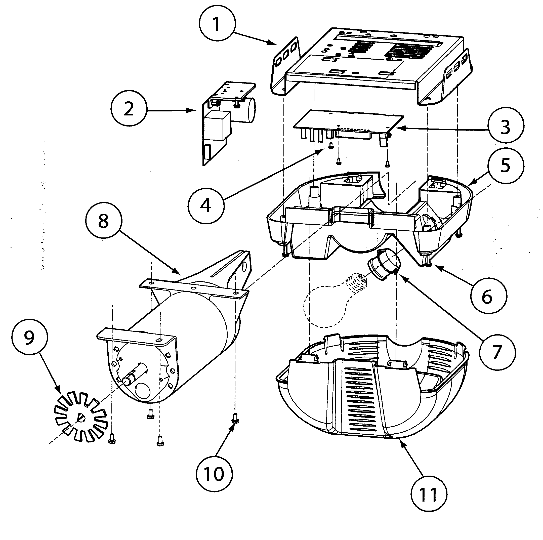 Genie ISD995 motor assy diagram