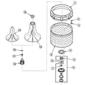 Speed Queen SWT621LC agitator assy diagram