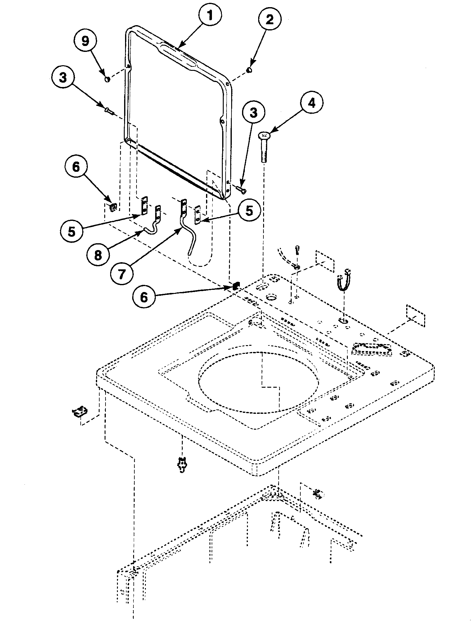 Speed Queen SWT621WD lid assy diagram