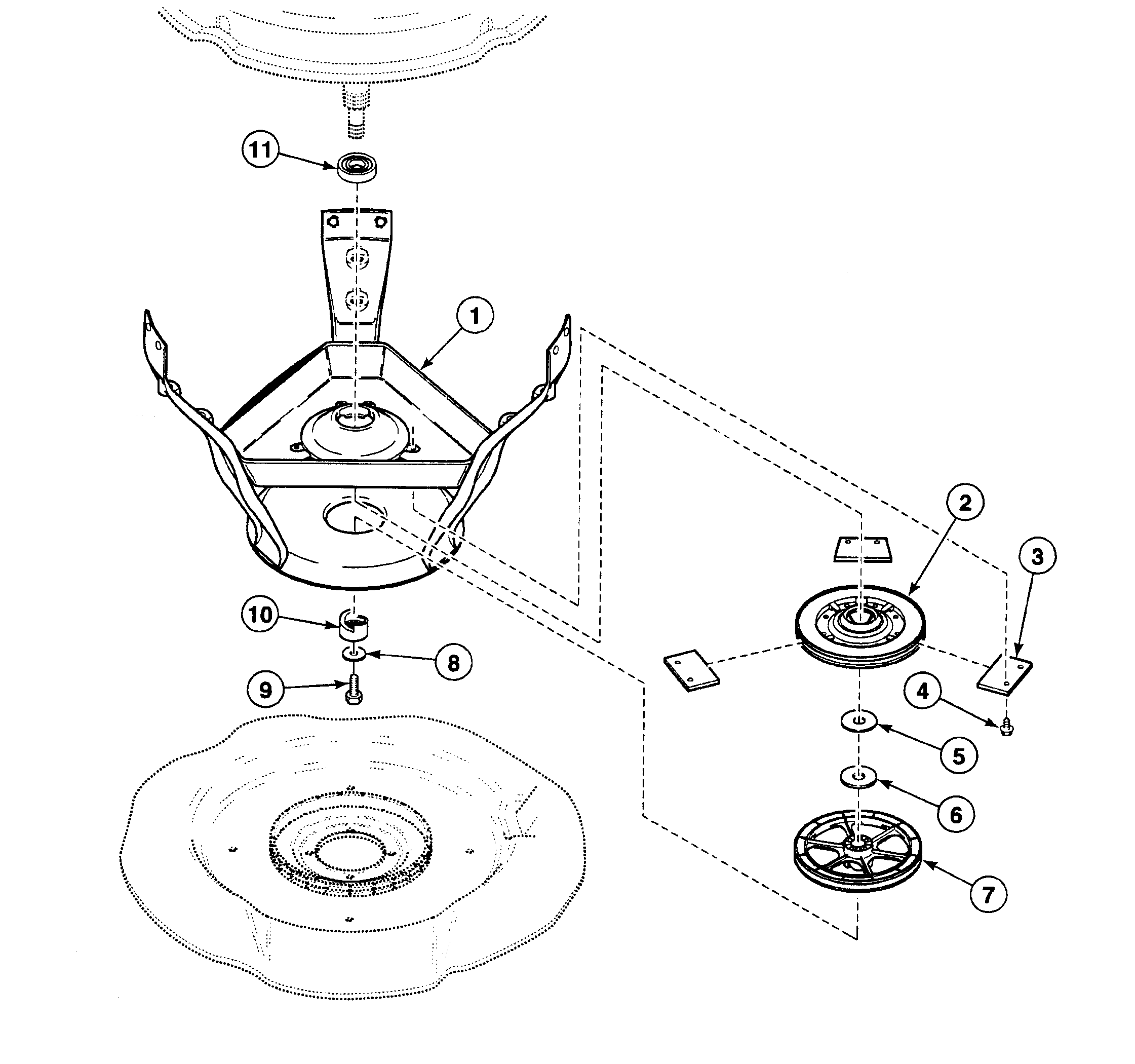 Speed Queen SWT621WD brake assy diagram