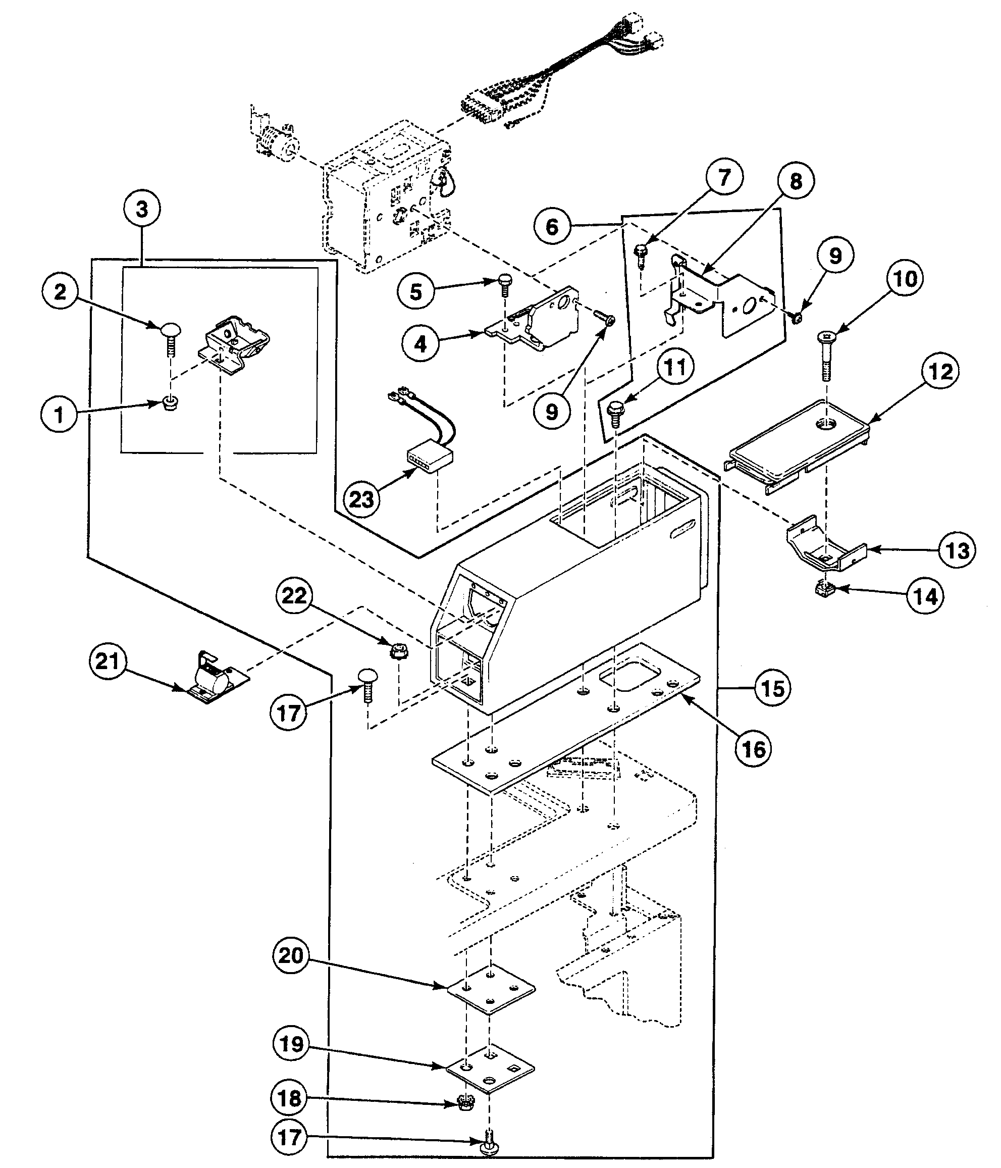 Speed Queen SWT2B0WN1124 meter case diagram