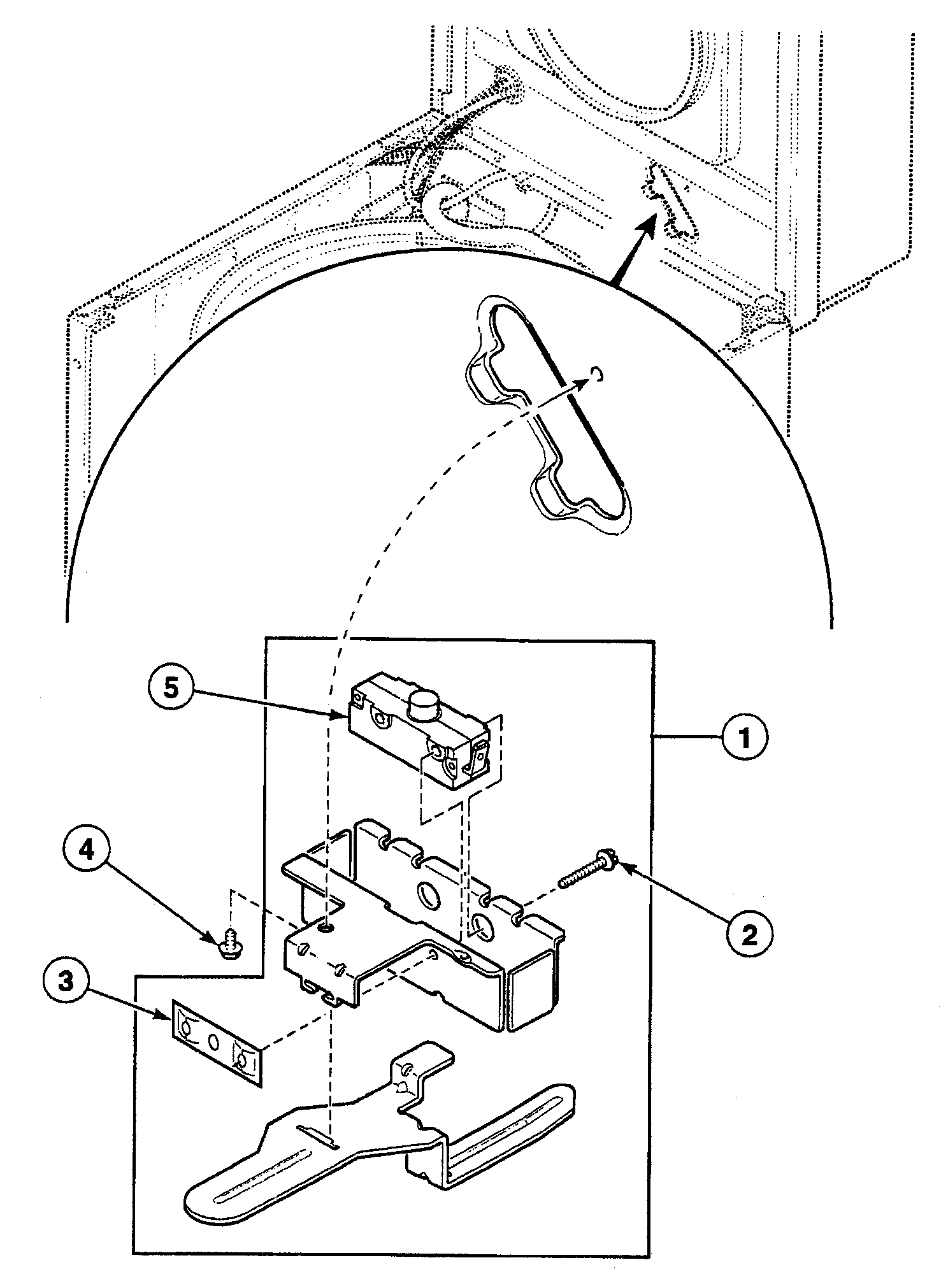 Speed Queen SWT2B0WN1124 lid switch diagram